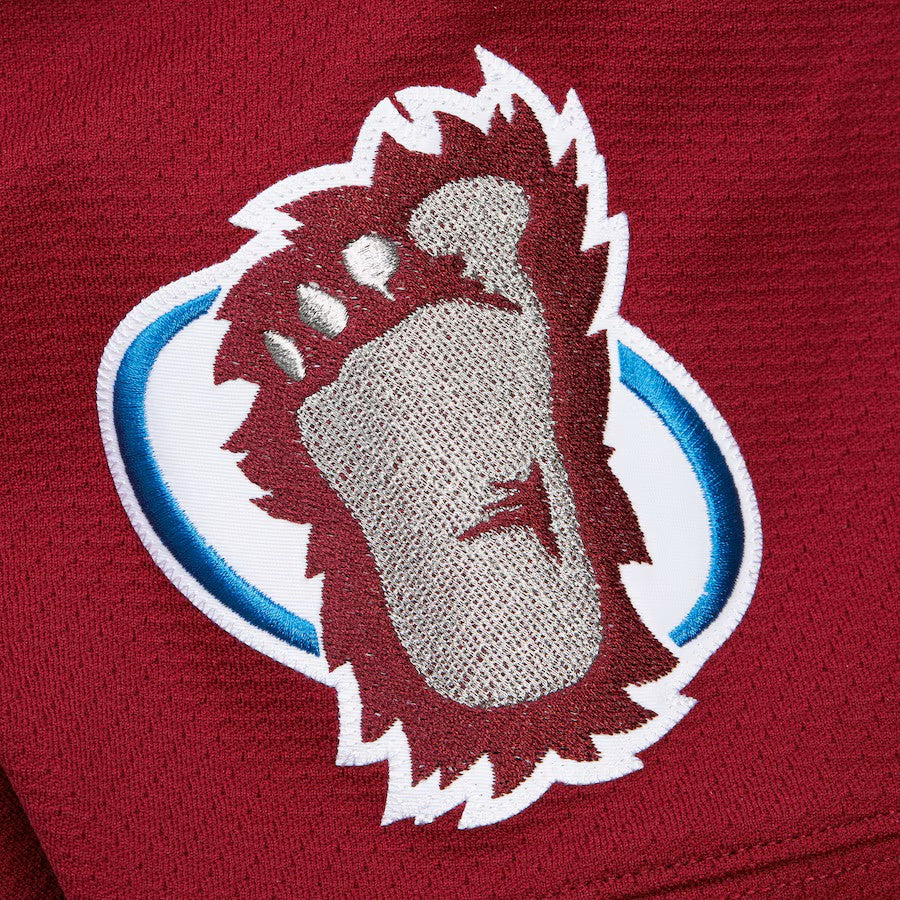 Maillot authentique Mitchell & Ness pour homme, édition 2001, de l'Avalanche du Colorado, de la LNH, blanc