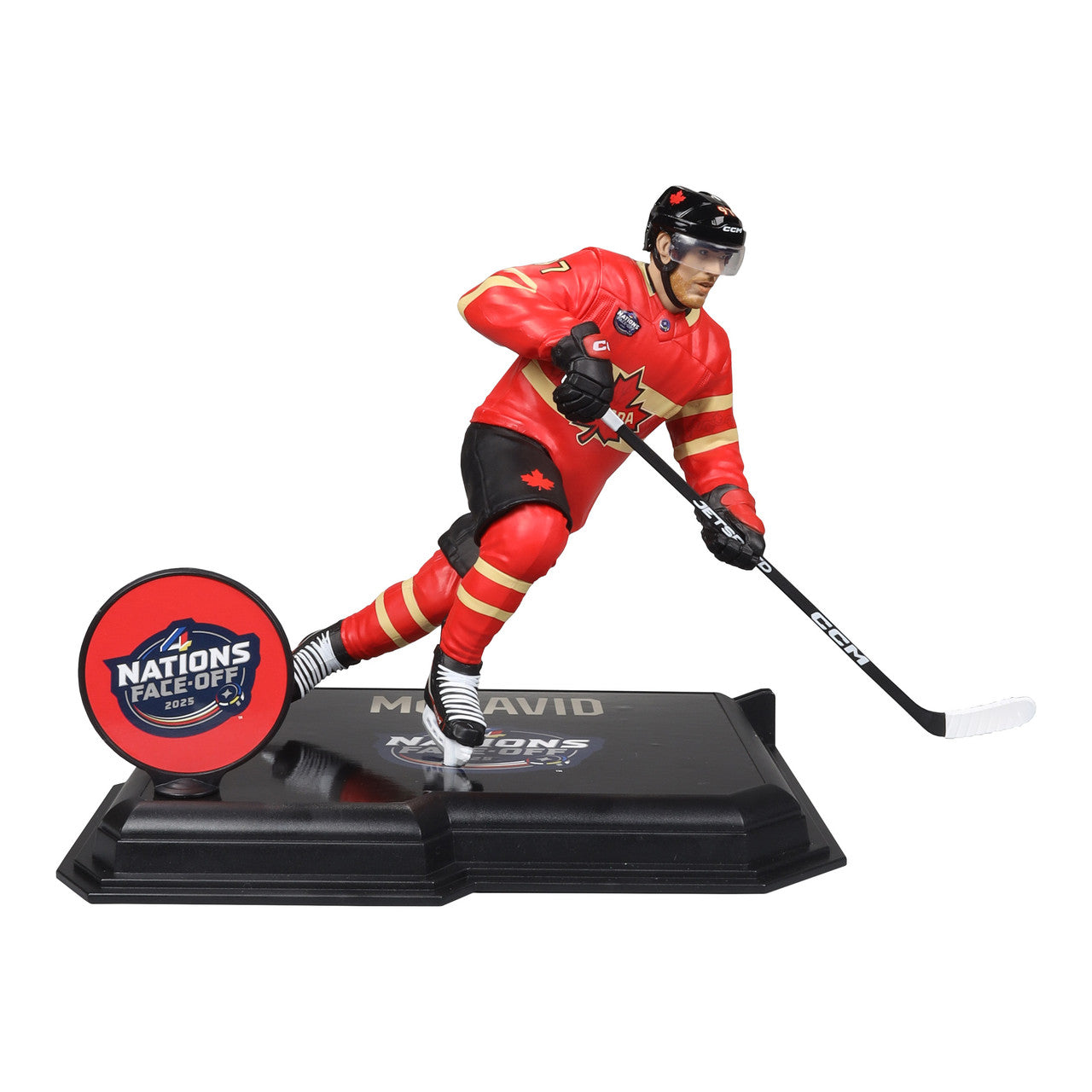 Figurine articulée 7" de la série Legacy Face-Off des 4 nations de Connor McDavid Canada de la LNH