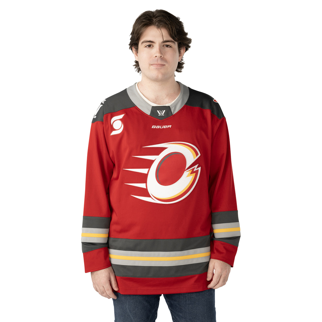 Maillot domicile unisexe rouge réplique Bauer des Ottawa Charge PWHL