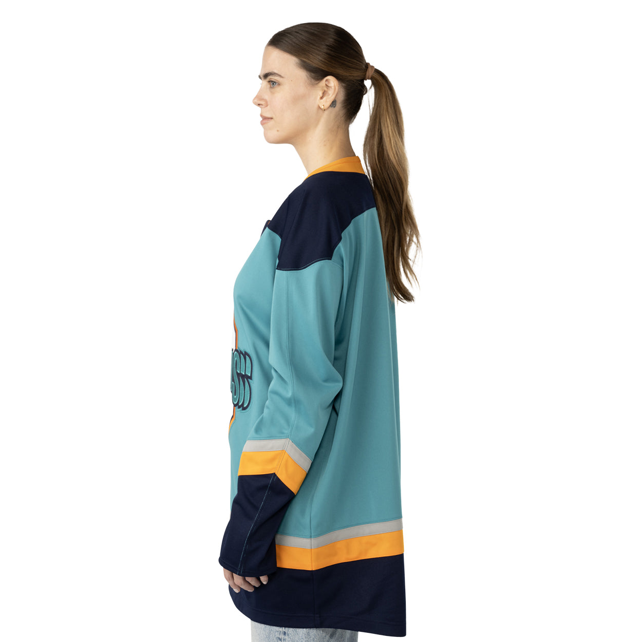 Maillot réplique unisexe cyan PWHL Bauer des New York Sirens