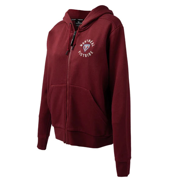 Montreal Victoire PWHL Bauer Women's Maroon Full Zip Hoodie