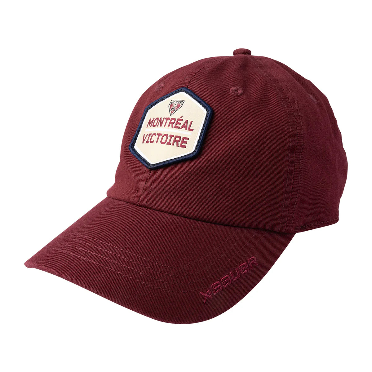 Casquette unisexe en sergé bordeaux ajustable de la PWHL de Montréal Victoire Bauer