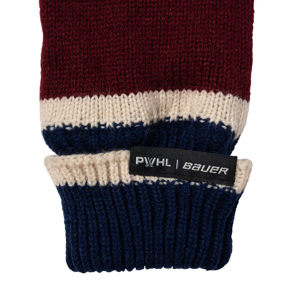 Montreal Victoire PWHL Bauer Unisex Maroon Team Mittens