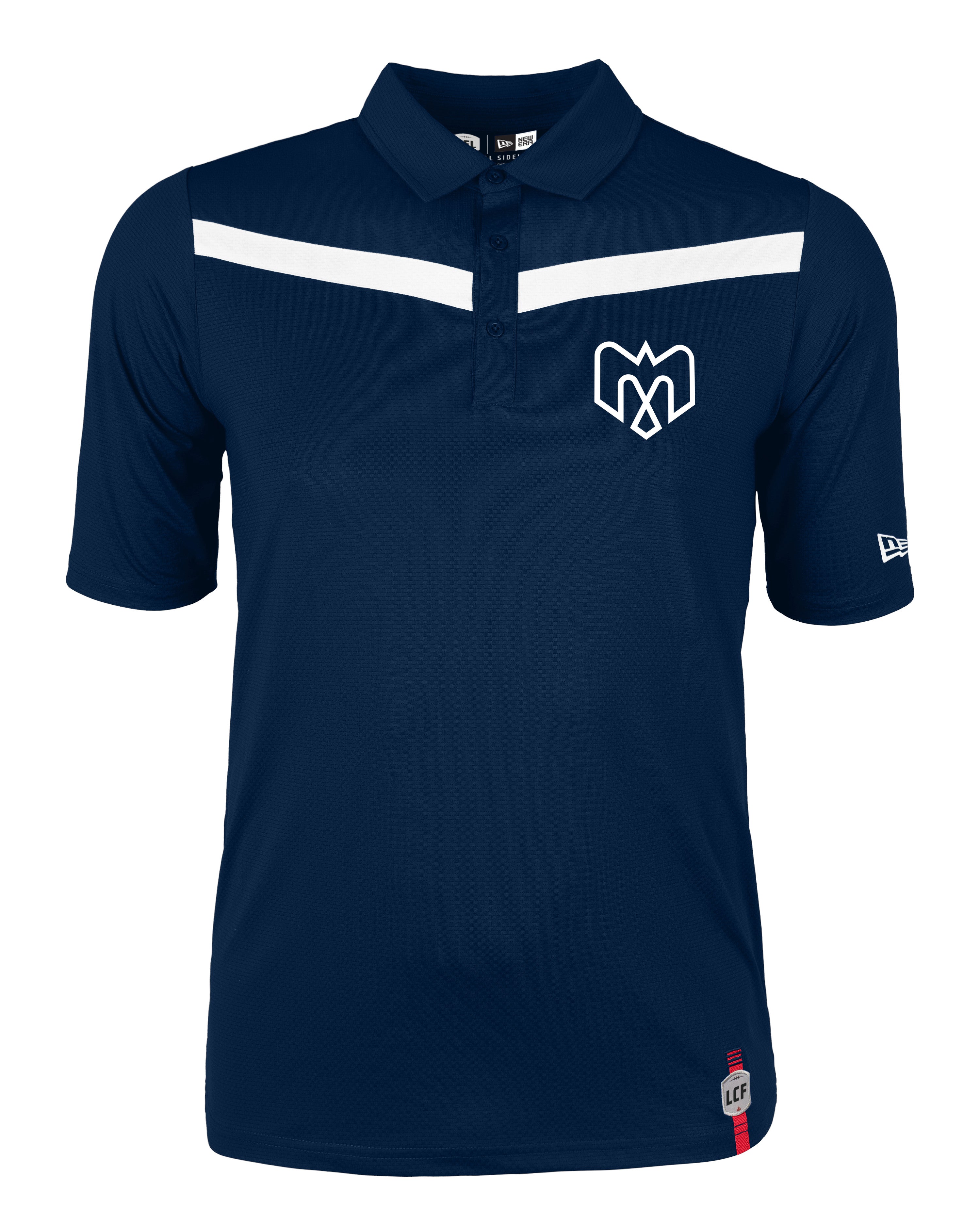 Montreal Alouettes CFL New Era Men's Navy Authentic Sideline Polo T-Shirt