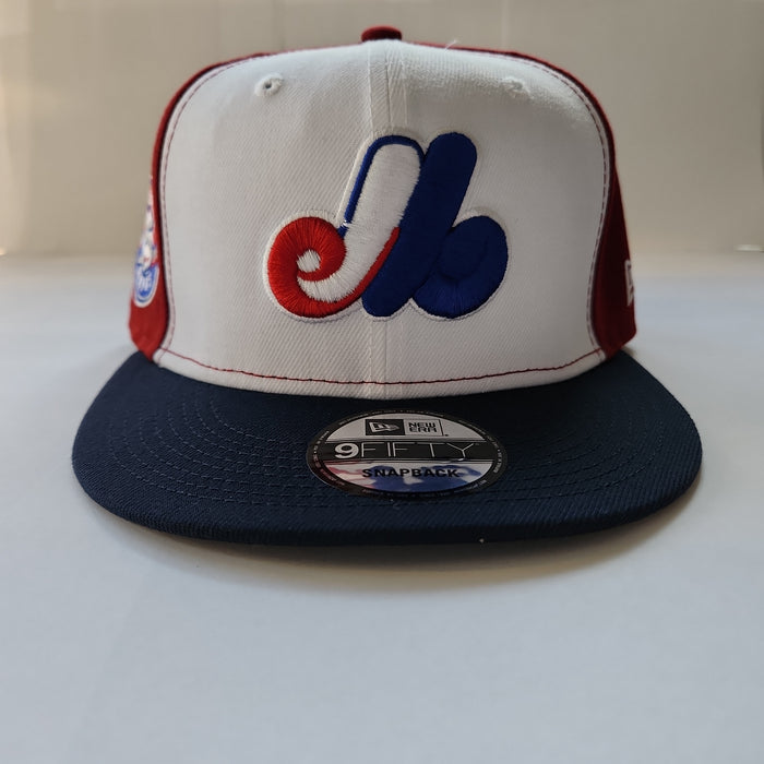 Montreal Expos MLB New Era Men's Tricolor 9Fifty 25th Anniversary Cooperstown Snapback