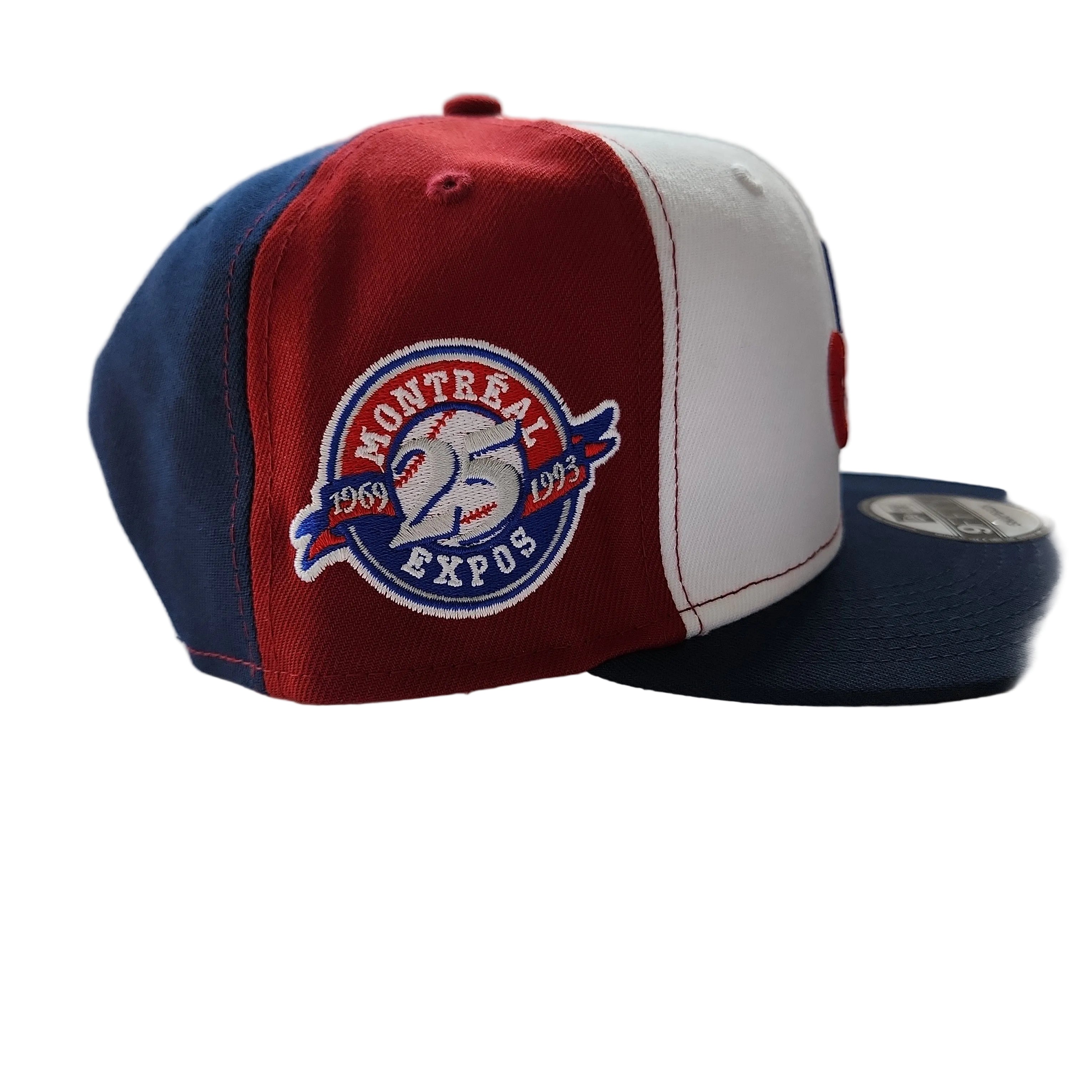 Montreal Expos MLB New Era Men's Tricolor 9Fifty 25th Anniversary Cooperstown Snapback