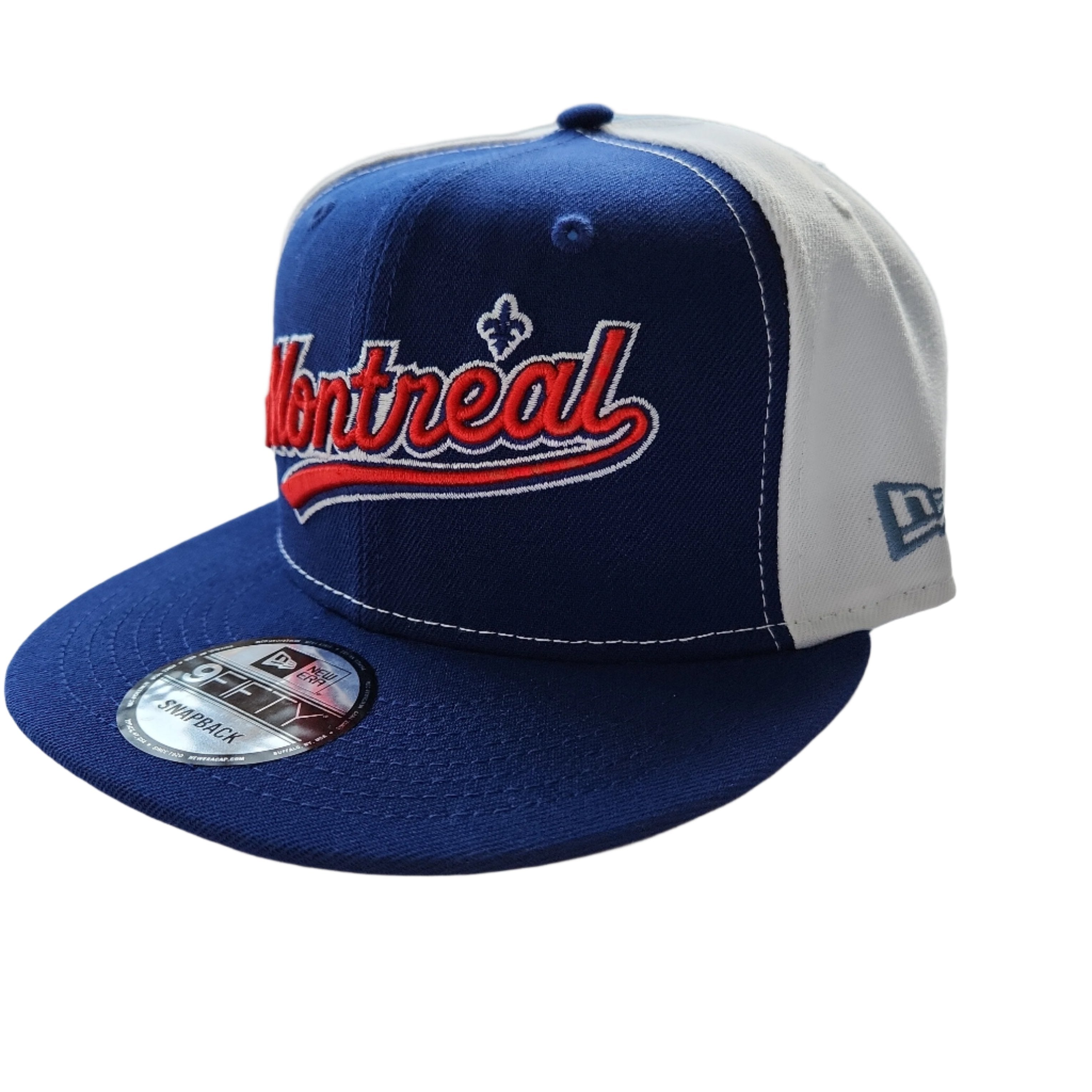 Expos de Montréal MLB New Era pour hommes, bleu royal, écusson du stade olympique 9Fifty, Cooperstown Snapback