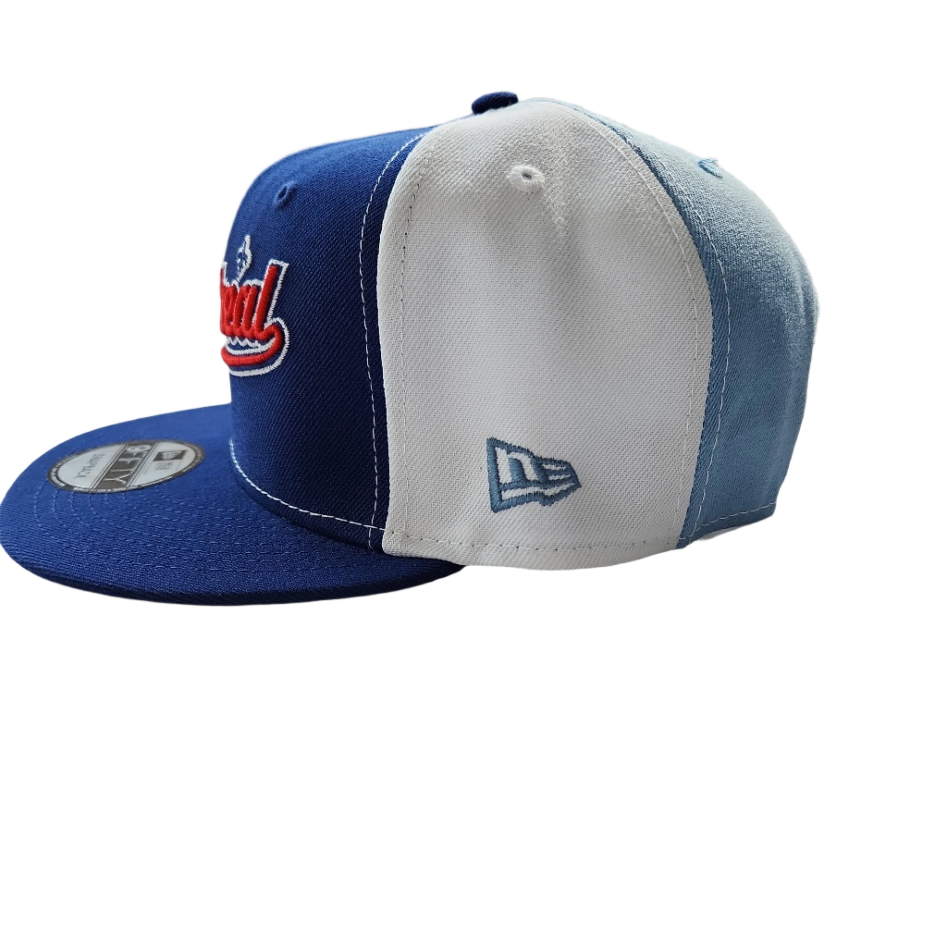 Expos de Montréal MLB New Era pour hommes, bleu royal, écusson du stade olympique 9Fifty, Cooperstown Snapback