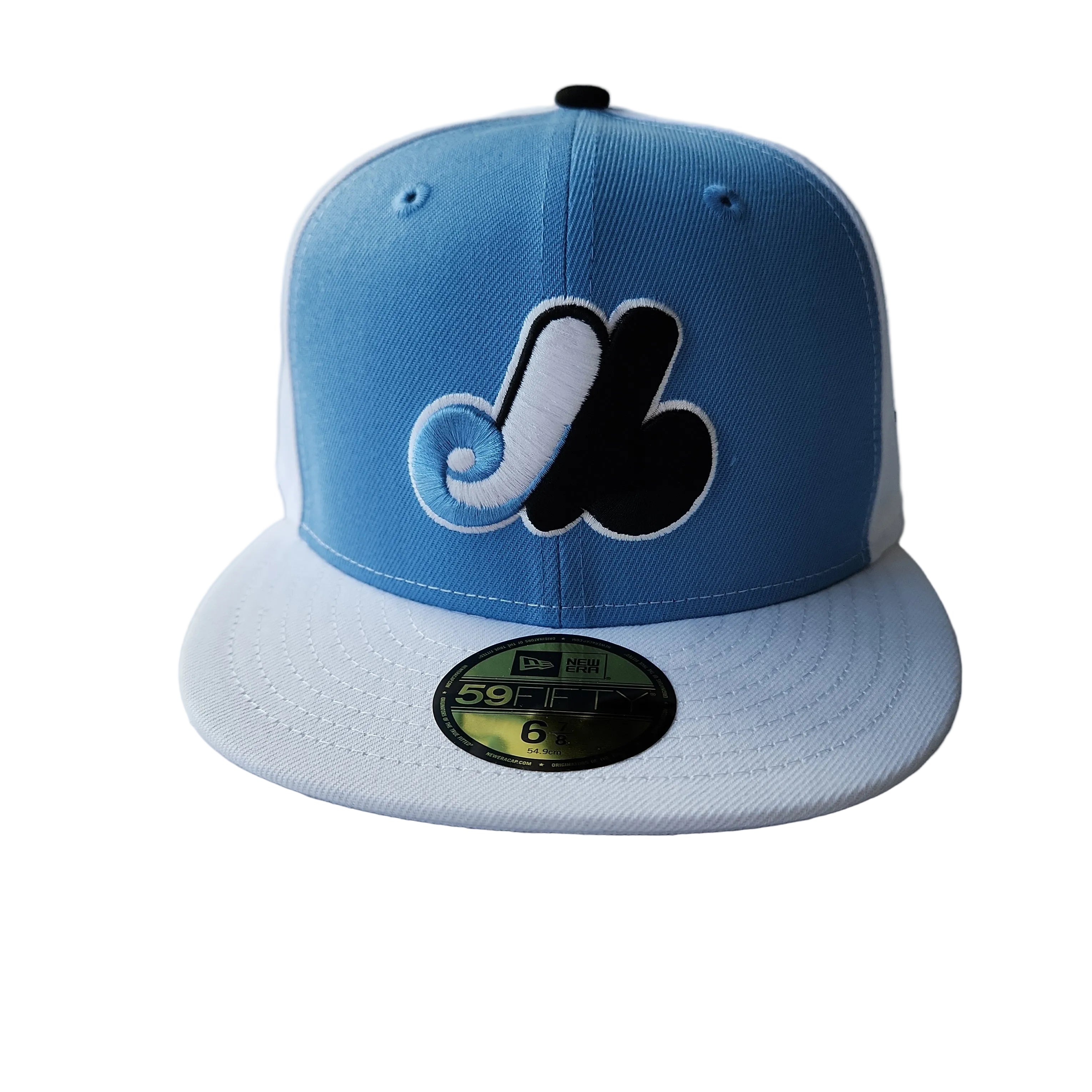 Montreal Expos MLB New Era Men's Light Blue/White 59Fifty Cooperstown Fitted Hat