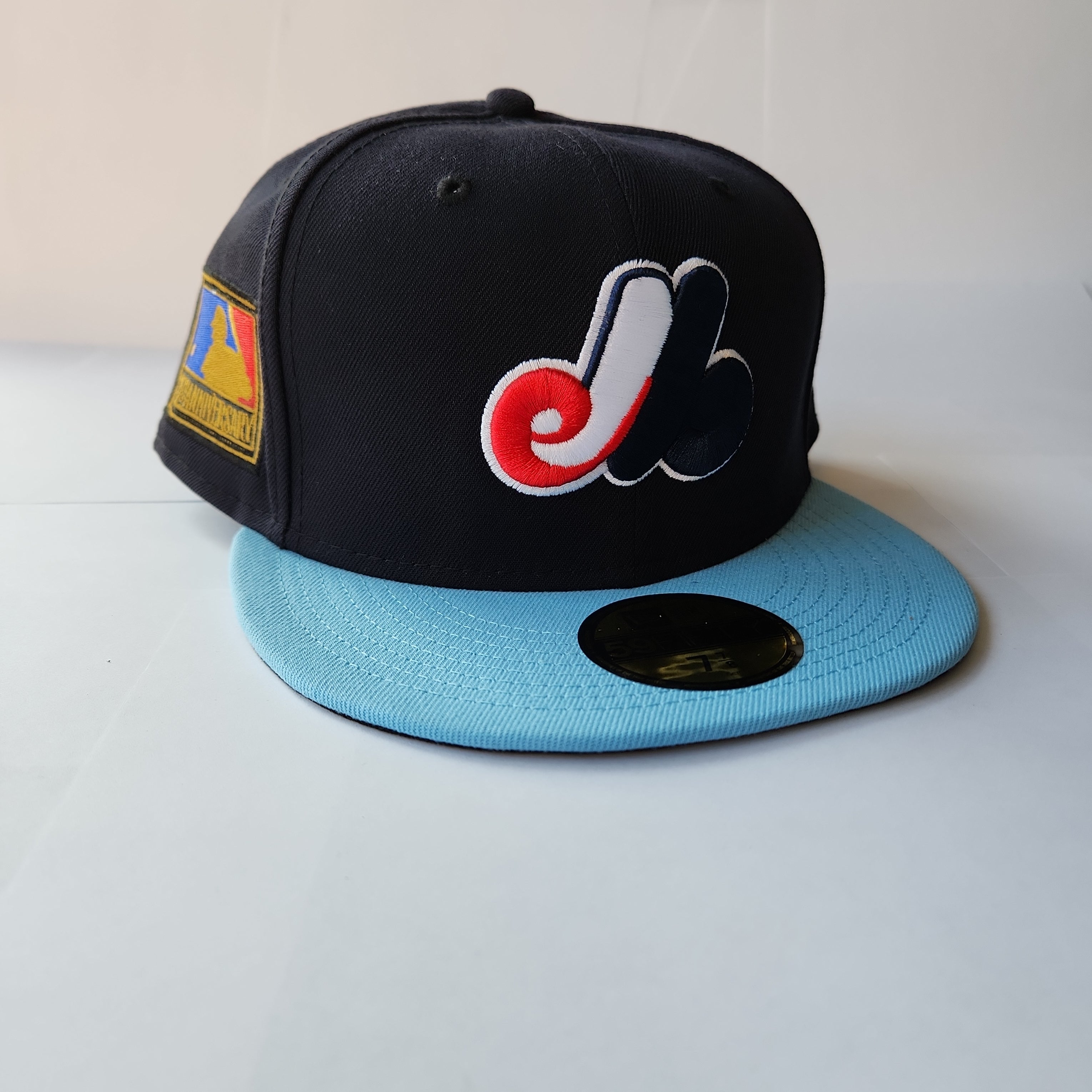 Montreal Expos MLB New Era Men's Navy/Light Blue 59Fifty 125th Anniversary Cooperstown Fitted Hat