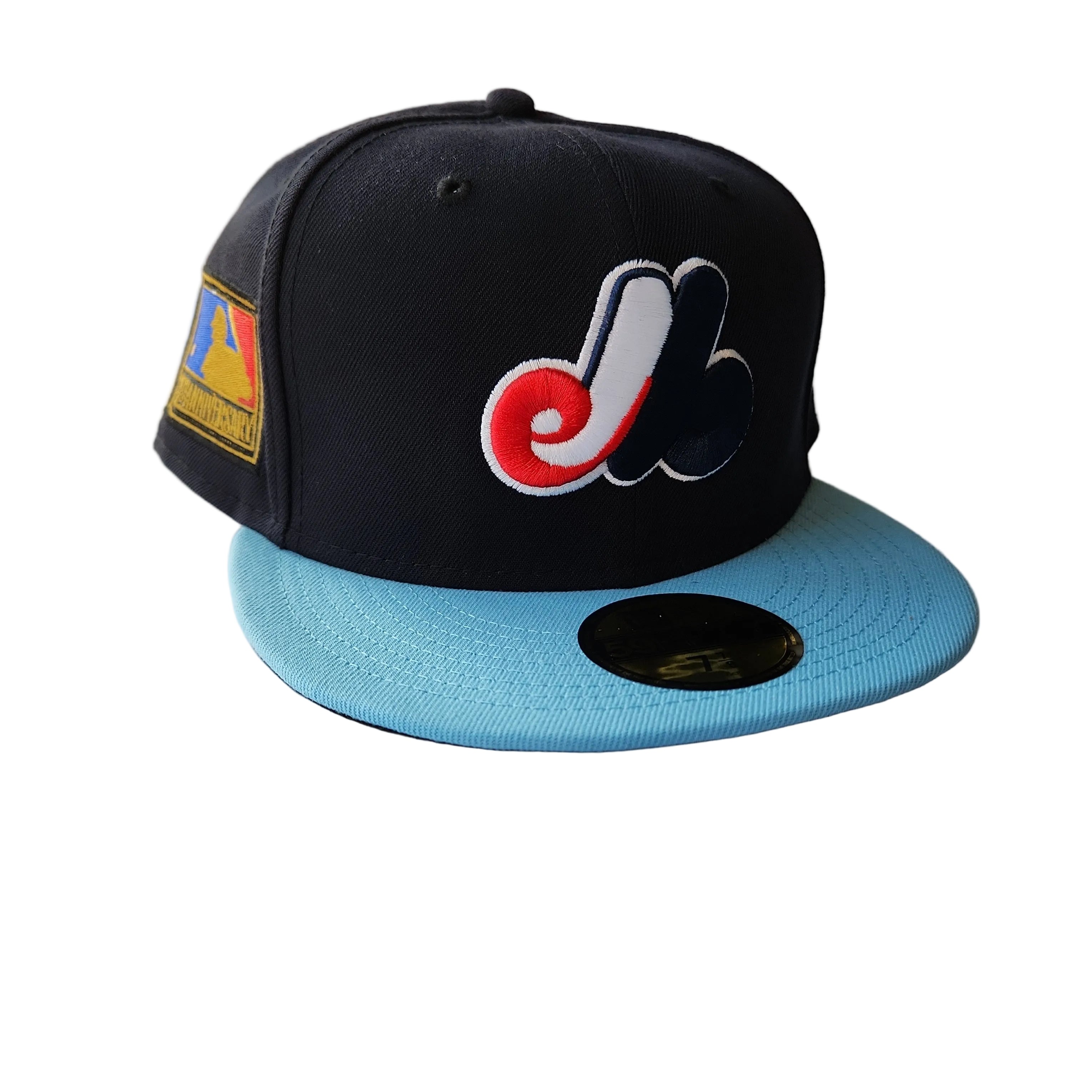 Montreal Expos MLB New Era Men's Navy/Light Blue 59Fifty 125th Anniversary Cooperstown Fitted Hat