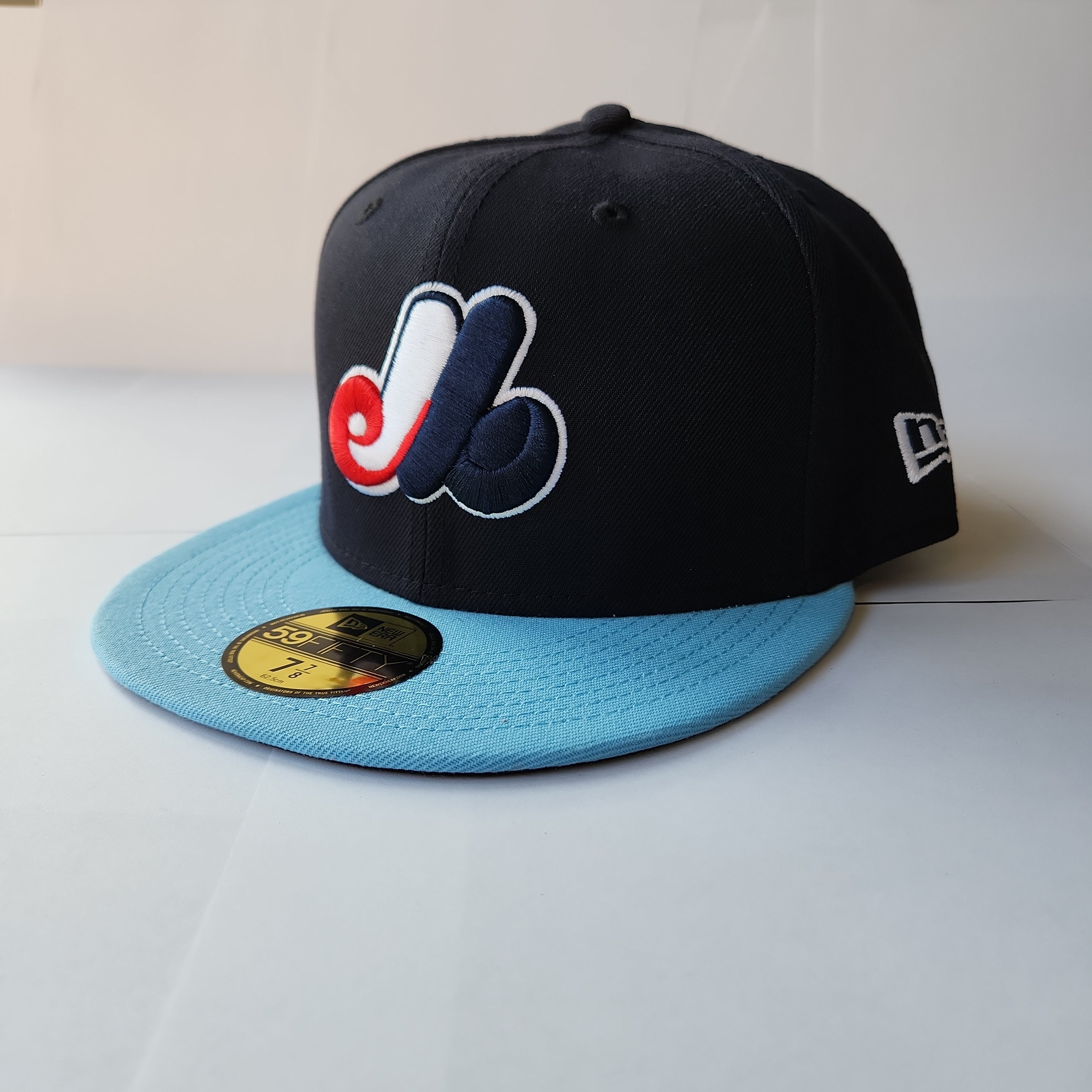 Montreal Expos MLB New Era Men's Navy/Light Blue 59Fifty 125th Anniversary Cooperstown Fitted Hat