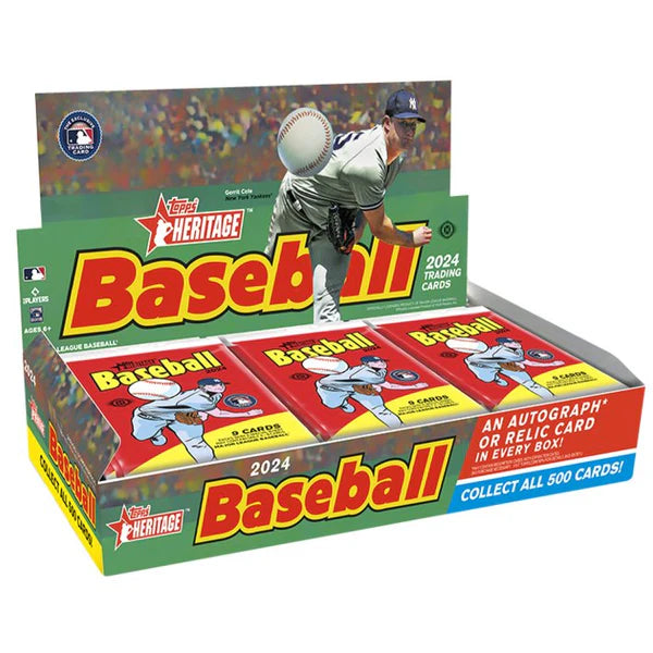 MLB 2024 Topps Heritage Baseball Hobby Box