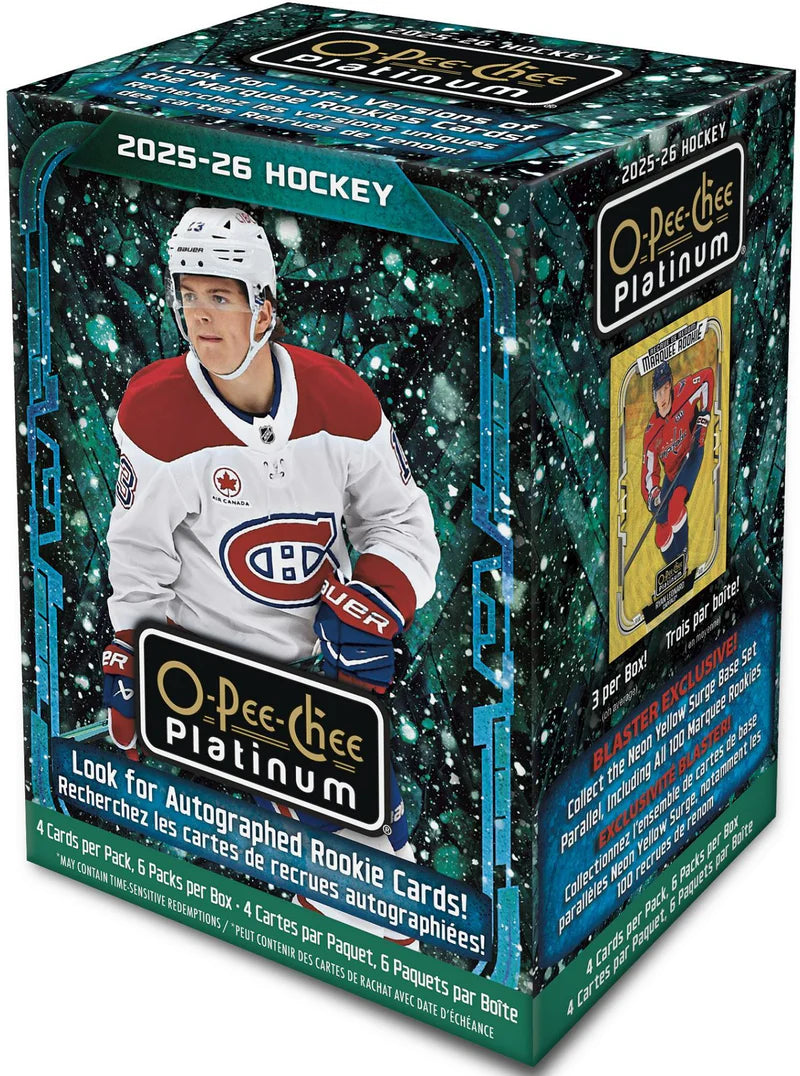 Boîte Blaster de cartes de hockey NHL Upper Deck 2026 O-Pee-Chee Platinum