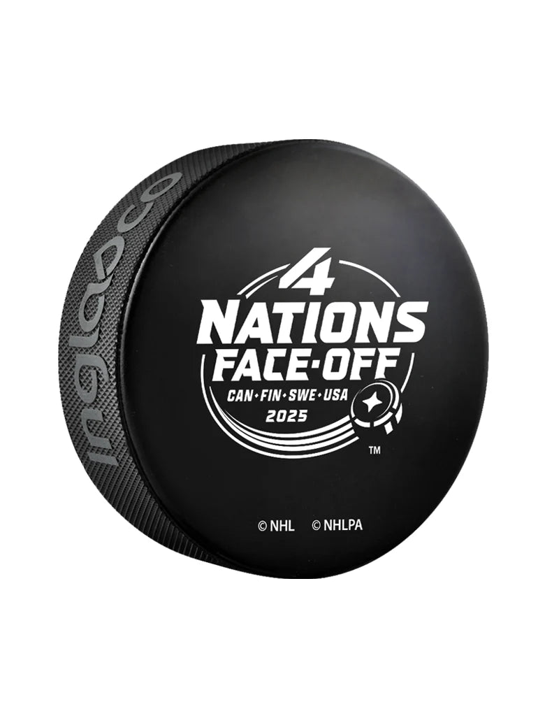 2025 4 Nations Face-Off NHL Inglasco Basic Souvenir Hockey Puck