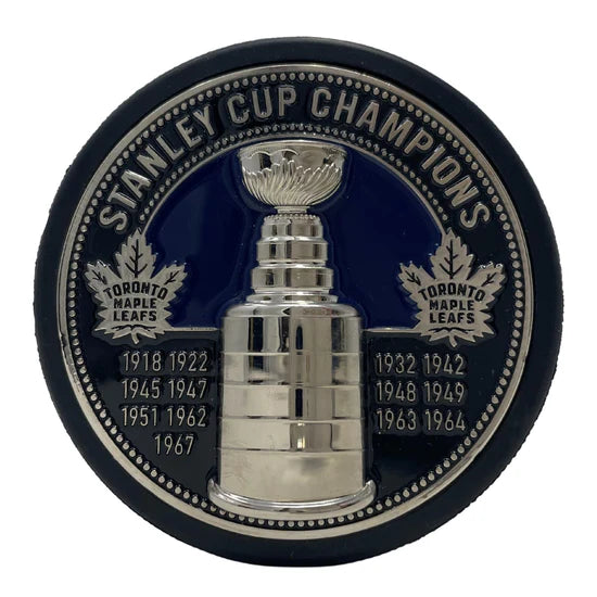 Toronto Maple Leafs NHL Ultra 3D Stanley Cup Medallion Hockey Puck
