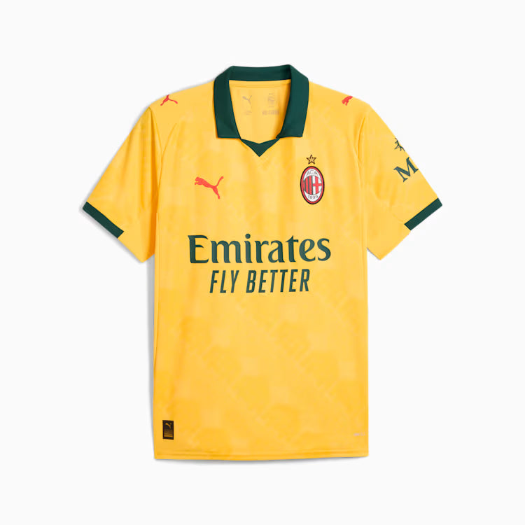 AC Milan Serie A Puma Men's Yellow 2025/26 Third Replica Jersey