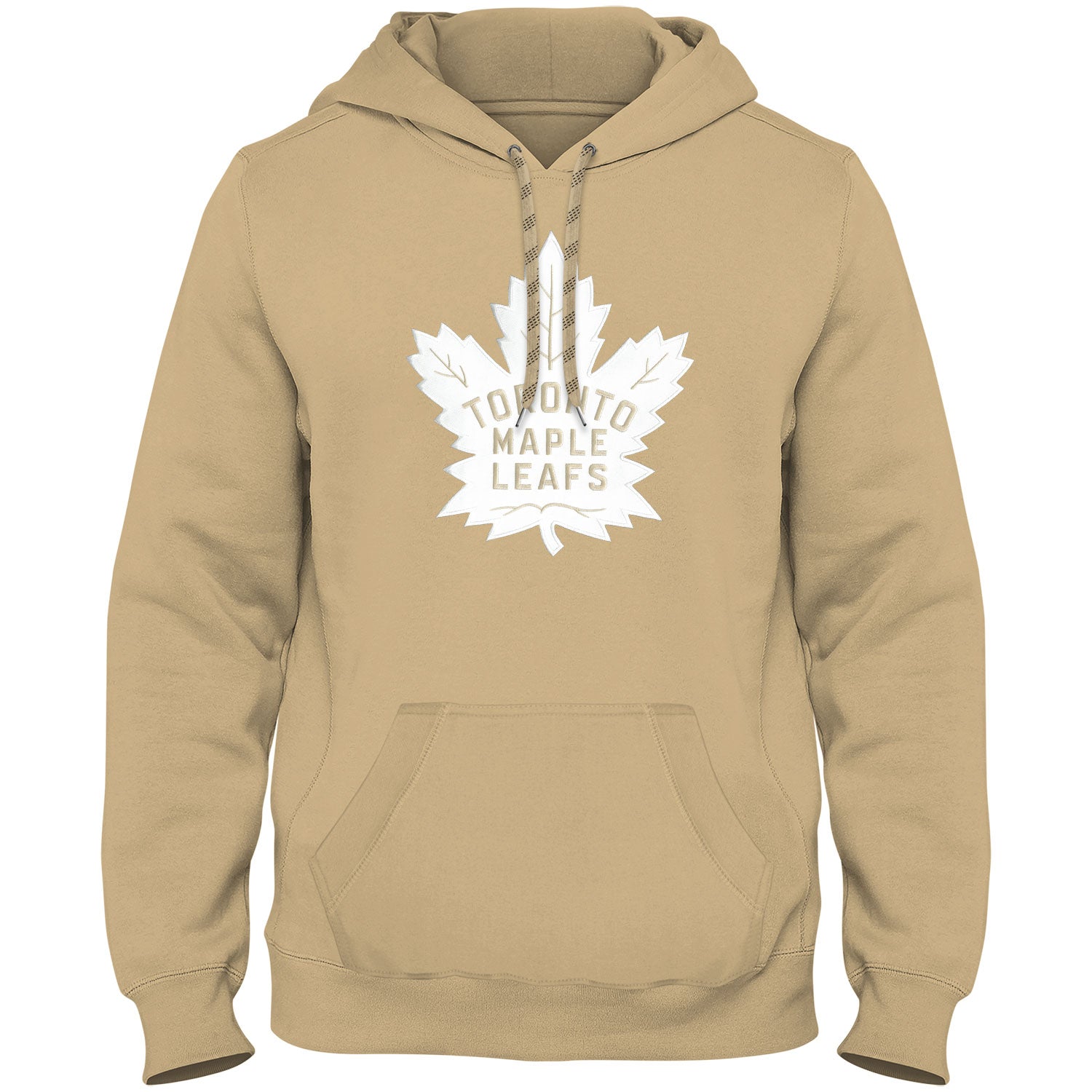Sweat à capuche Toronto Maple Leafs NHL Bulletin pour homme, couleur blé, en sergé ton sur ton, logo.