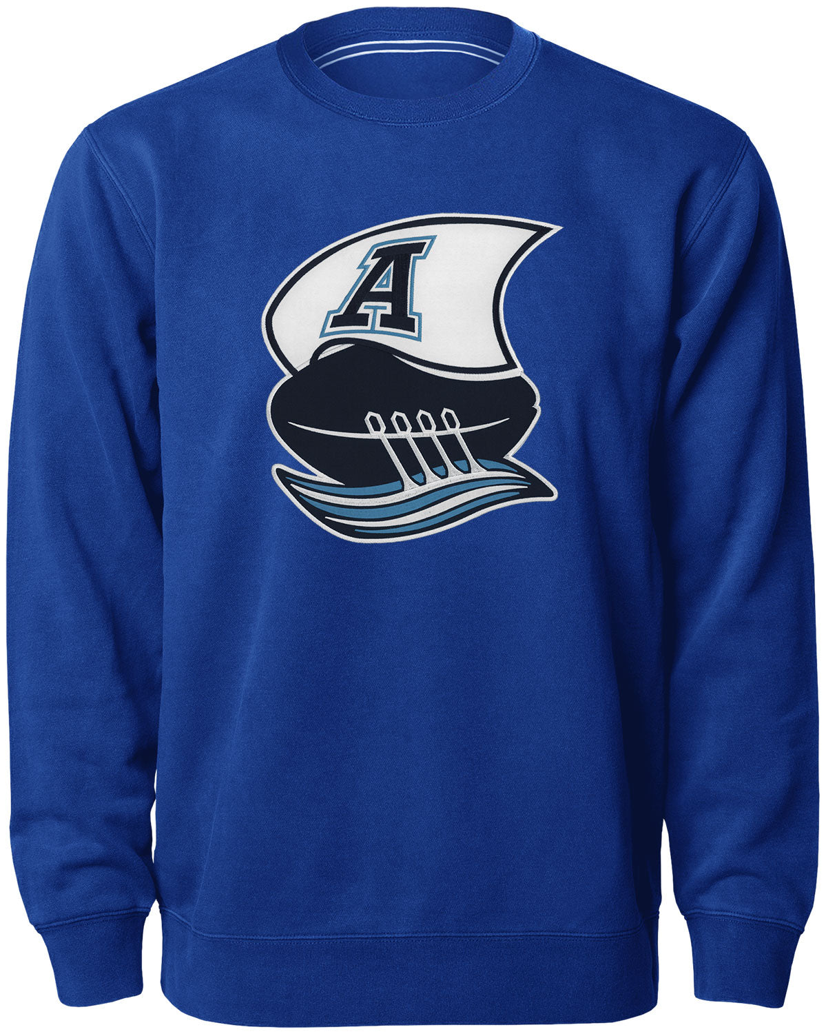 Pull ras du cou en sergé bleu royal avec logo Express pour homme des Argonauts de Toronto CFL Bulletin