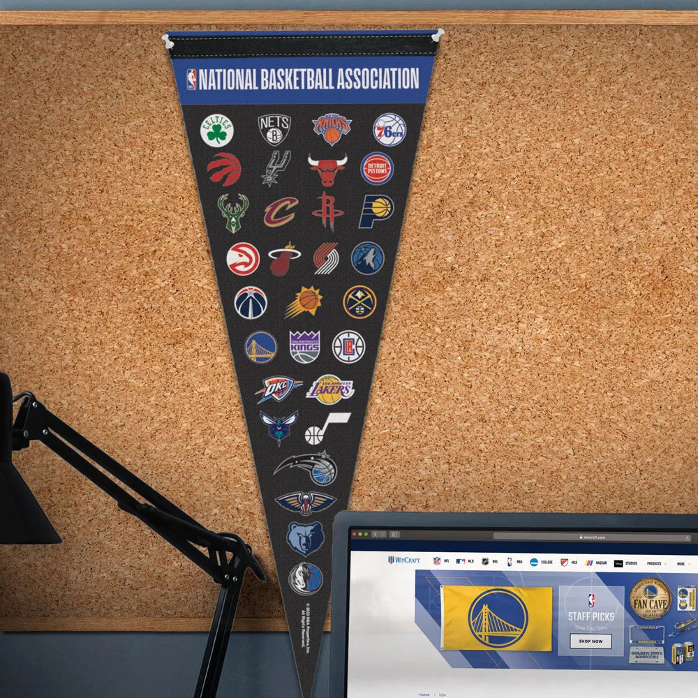 NBA WinCraft 12"x30" Mixed Teams Premium Pennant