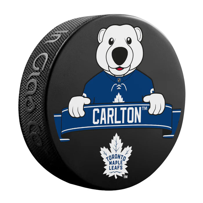 Carlton Toronto Maple Leafs NHL Inglasco Mascot Souvenir Hockey Puck