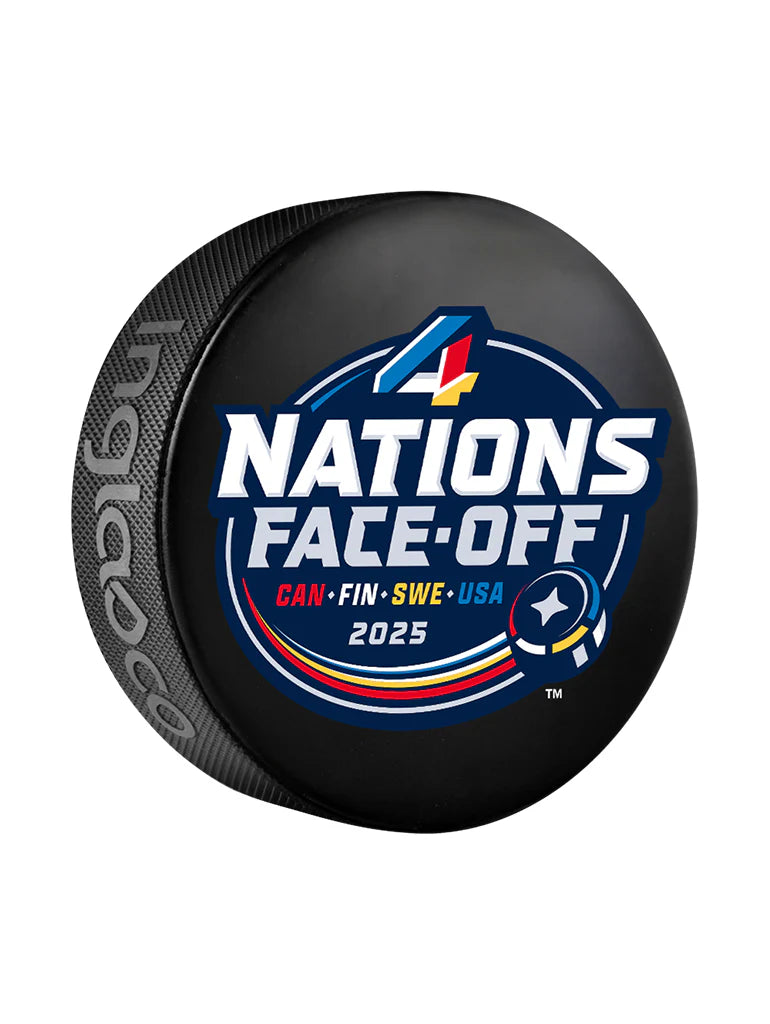 2025 4 Nations Face-Off NHL Inglasco Basic Souvenir Hockey Puck