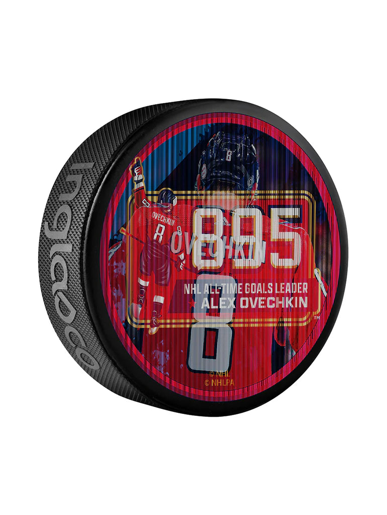Rondelle de hockey lenticulaire Inglasco 895 de la LNH, Capitals de Washington, Alexander Ovechkin