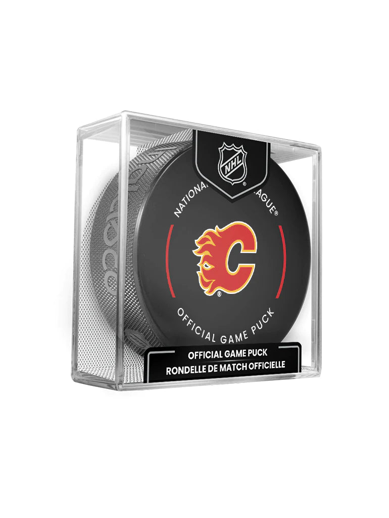 Calgary Flames NHL Inglasco 2025-26 Officially Licensed Game Hockey Puck