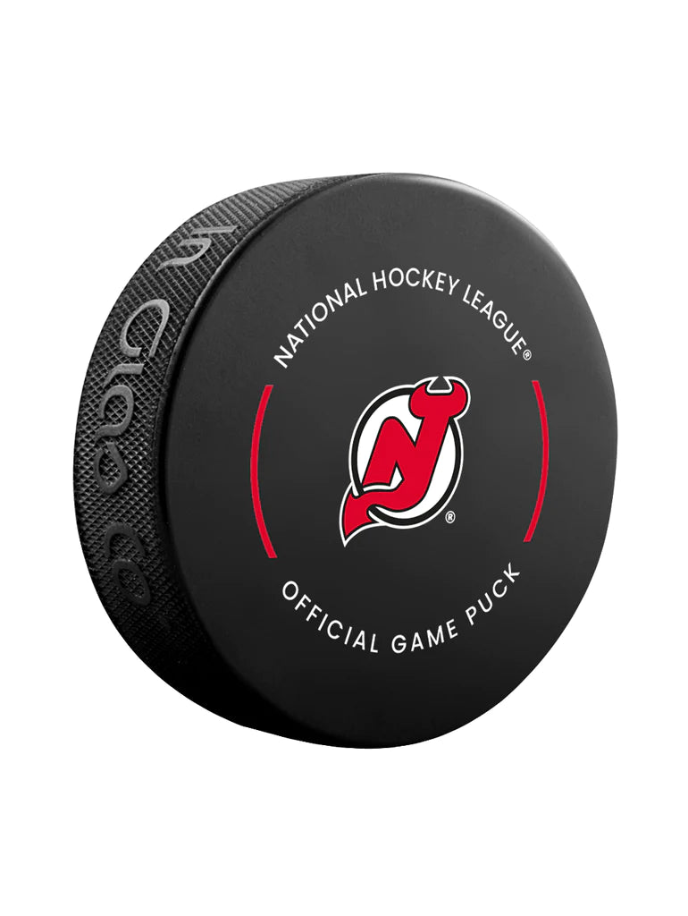 New Jersey Devils NHL Inglasco 2025-26 Officially Licensed Game Hockey Puck
