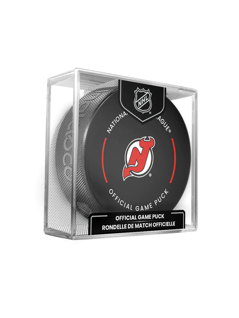 New Jersey Devils NHL Inglasco 2025-26 Officially Licensed Game Hockey Puck
