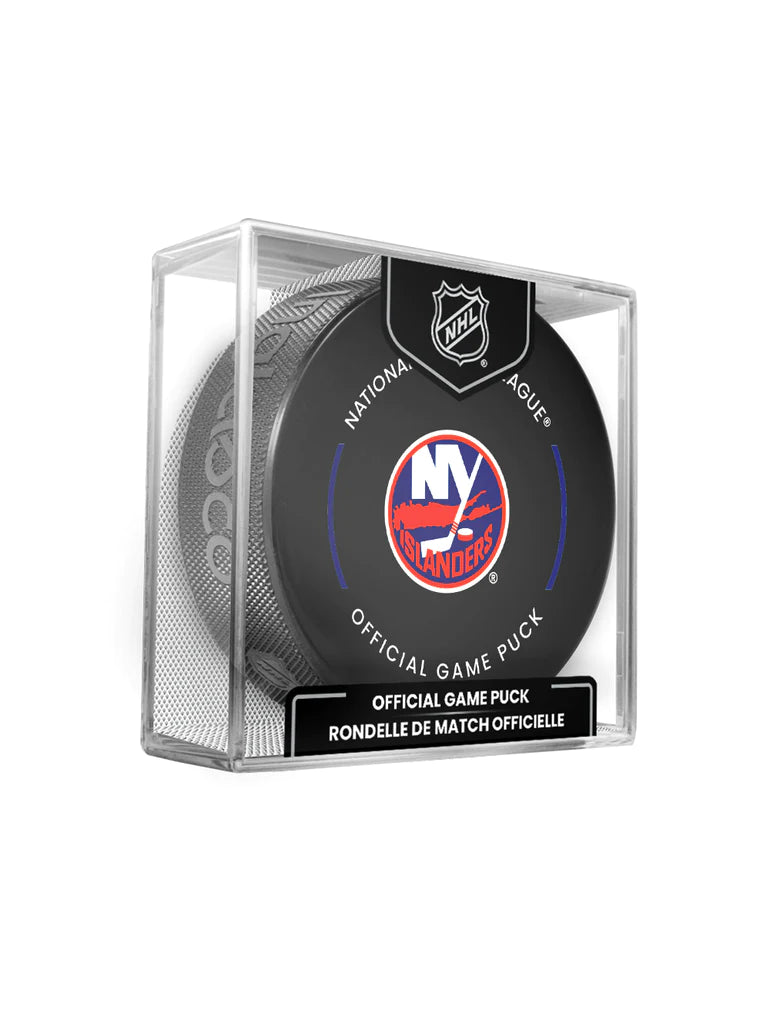Puck de hockey officiel sous licence NHL Inglasco des New York Islanders 2025-26