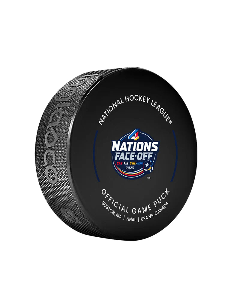 4 Nations Face-Off NHL Inglasco 2025 Final Championship Officially Licensed Game Hockey Puck