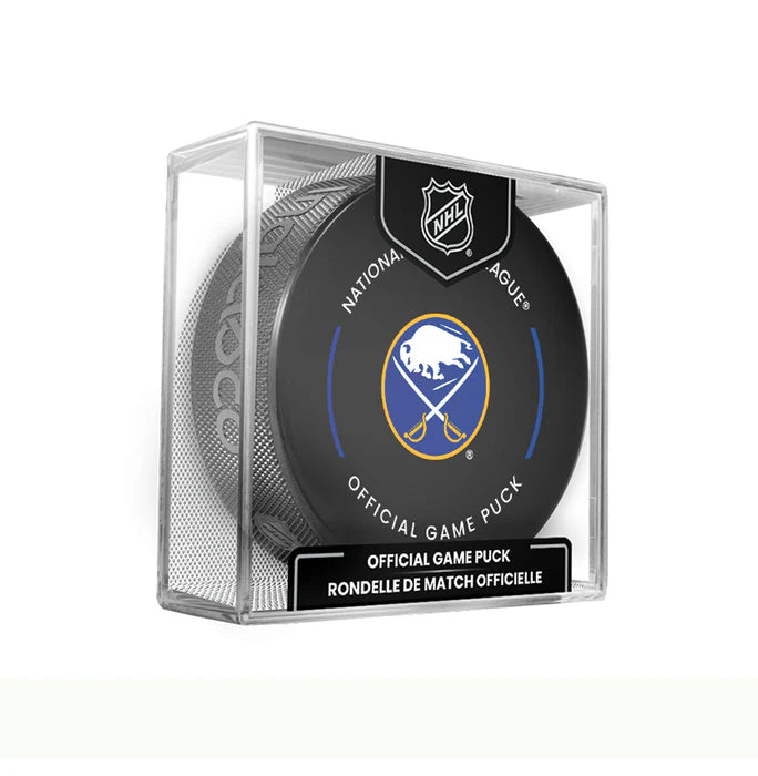 Buffalo Sabres NHL Inglasco 2025-26 Officially Licensed Game Hockey Puck