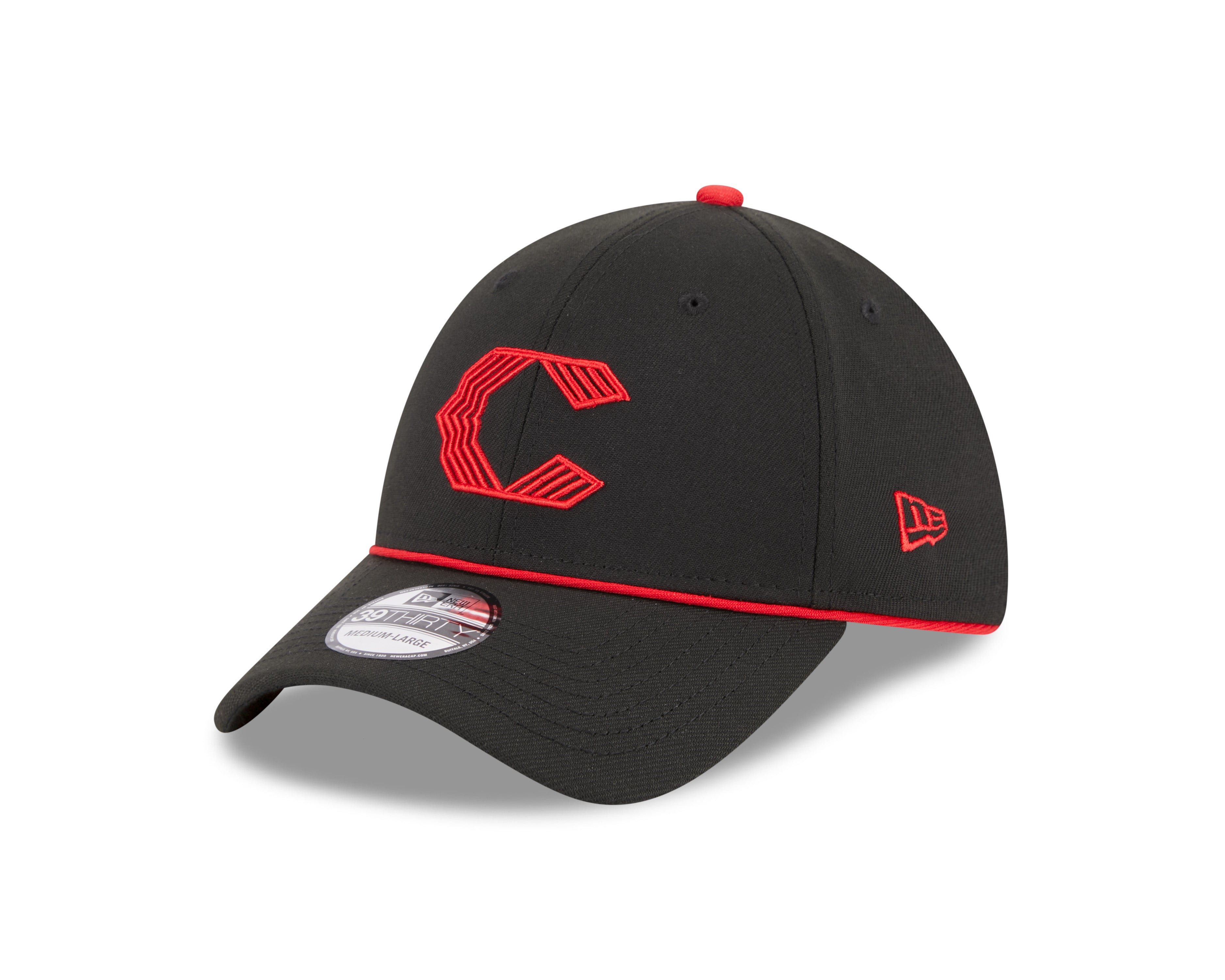 Casquette extensible City Connect 39Thirty 2023 noire des Reds de Cincinnati MLB New Era pour homme