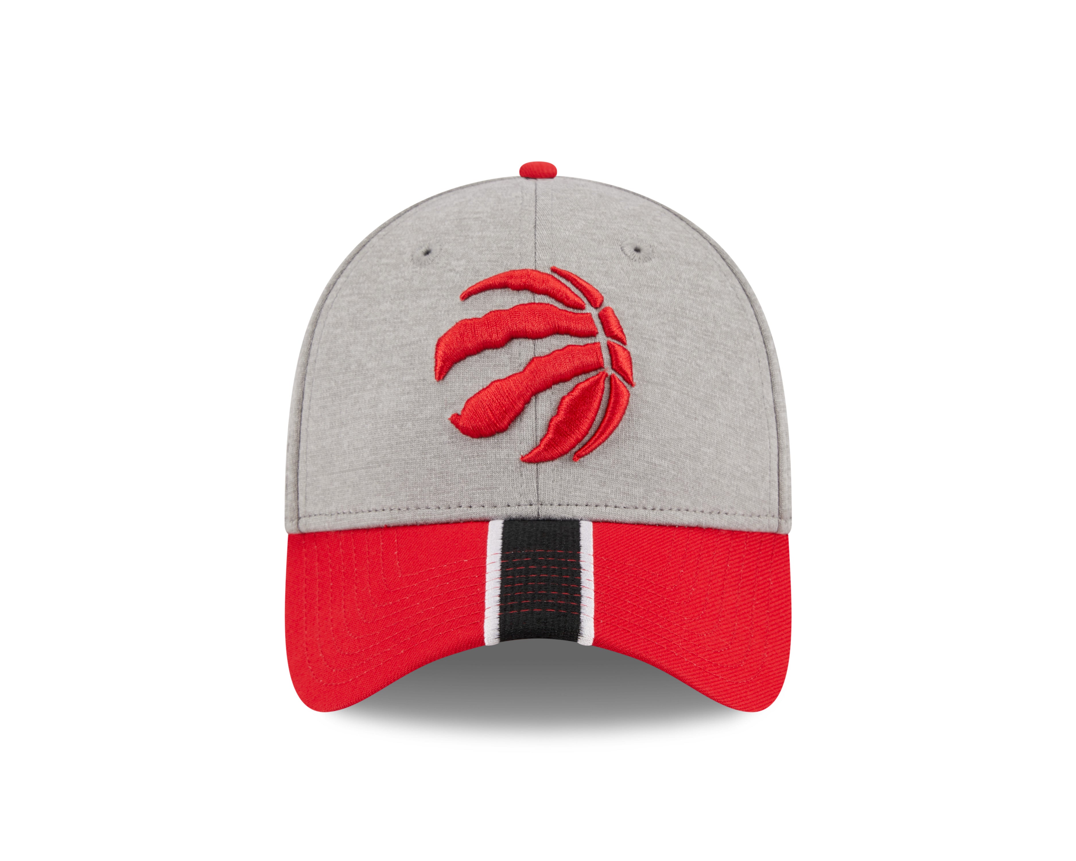Toronto Raptors NBA New Era Casquette extensible à rayures gris/rouge 39Thirty E3 pour hommes