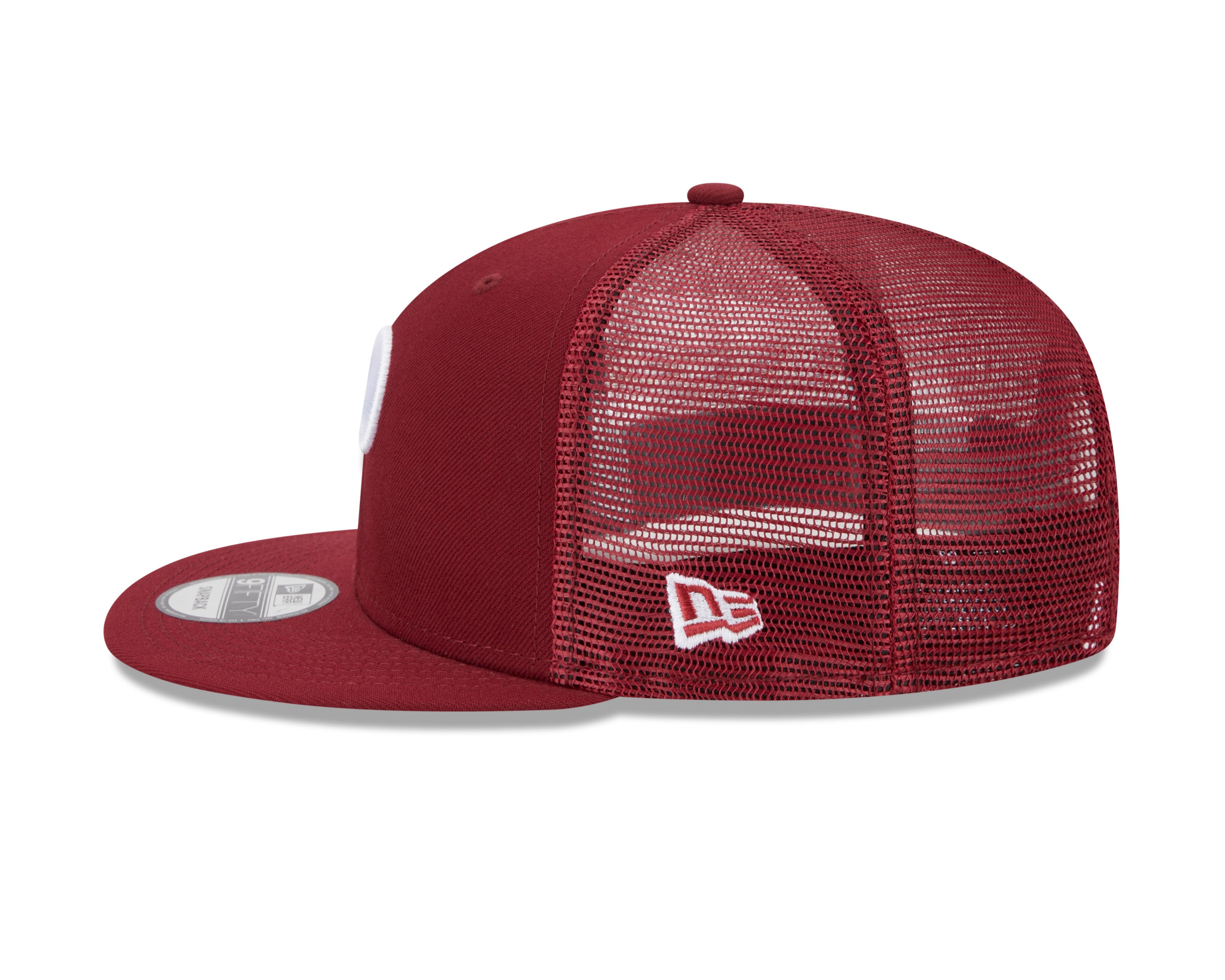 Philadelphia Phillies MLB New Era Snapback 9Fifty Cooperstown Trucker bordeaux pour hommes