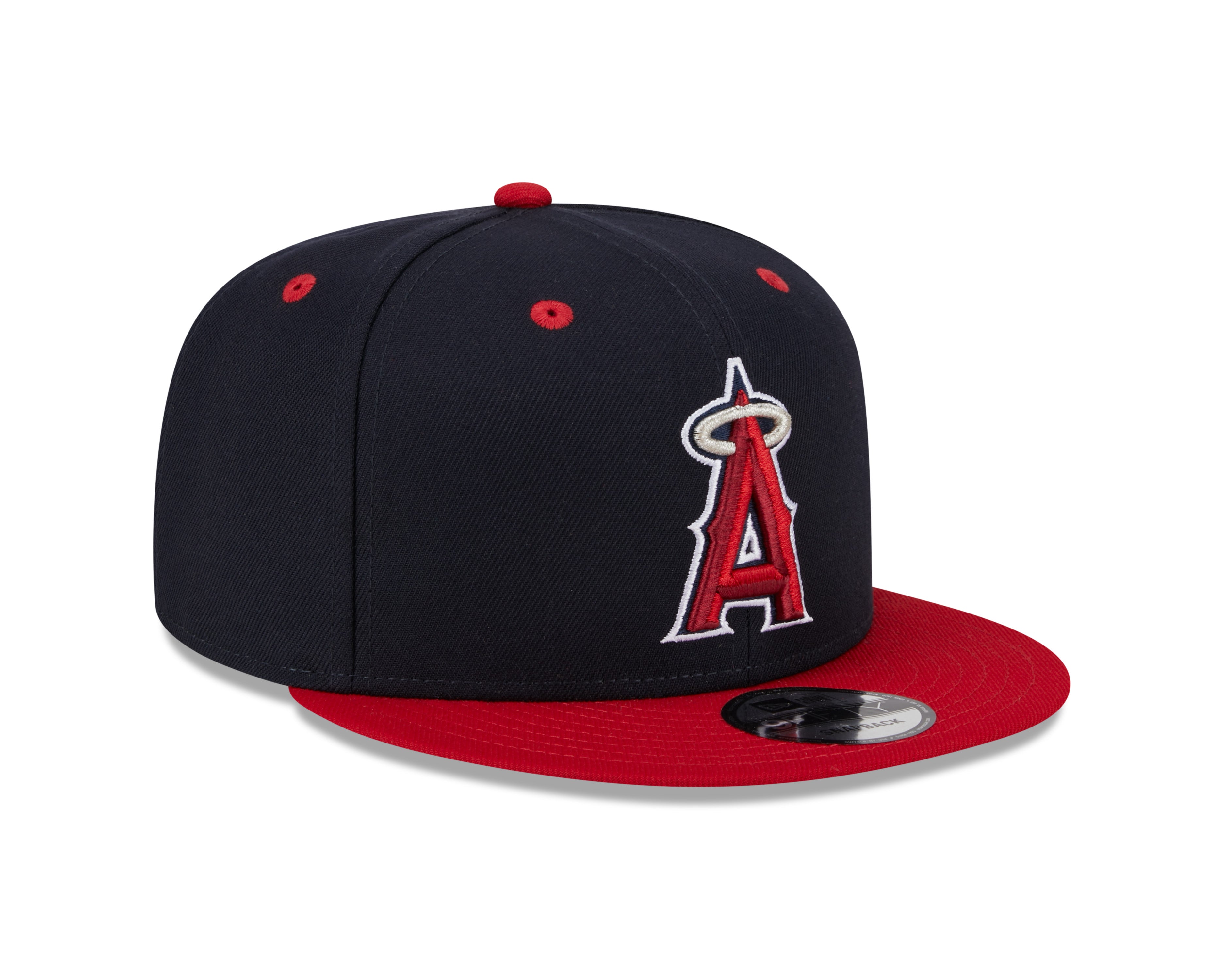 Los Angeles Angels MLB New Era pour hommes, bleu marine/rouge, 9Fifty 2024 Batting Practice Snapback