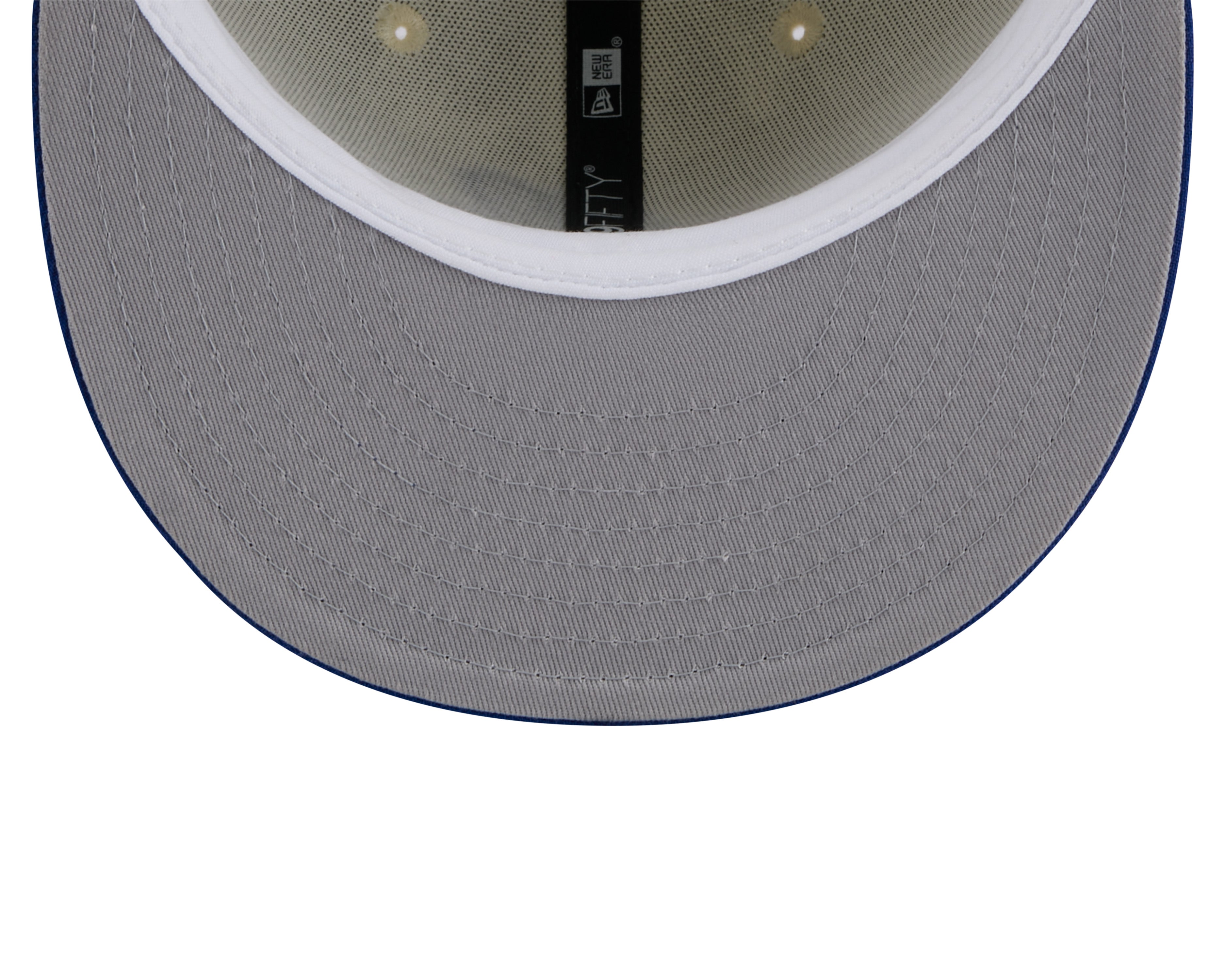 Montreal Expos MLB New Era Men's Off-White/Royal-Blue 59Fifty Evergreen Fitted Hat