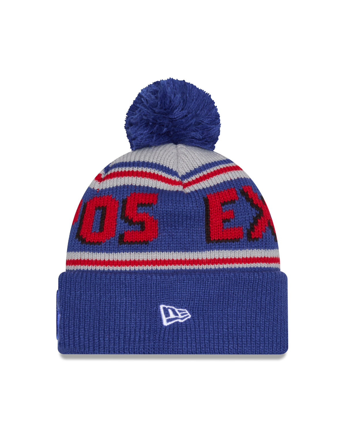 Montreal Expos MLB New Era Men's Royal Wordmark Knit Pom Hat