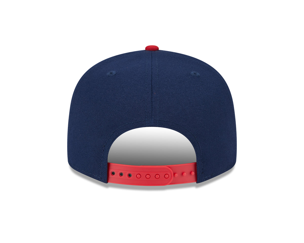 Alouettes de Montréal CFL New Era Snapback 9Fifty deux tons bleu marine/rouge pour hommes
