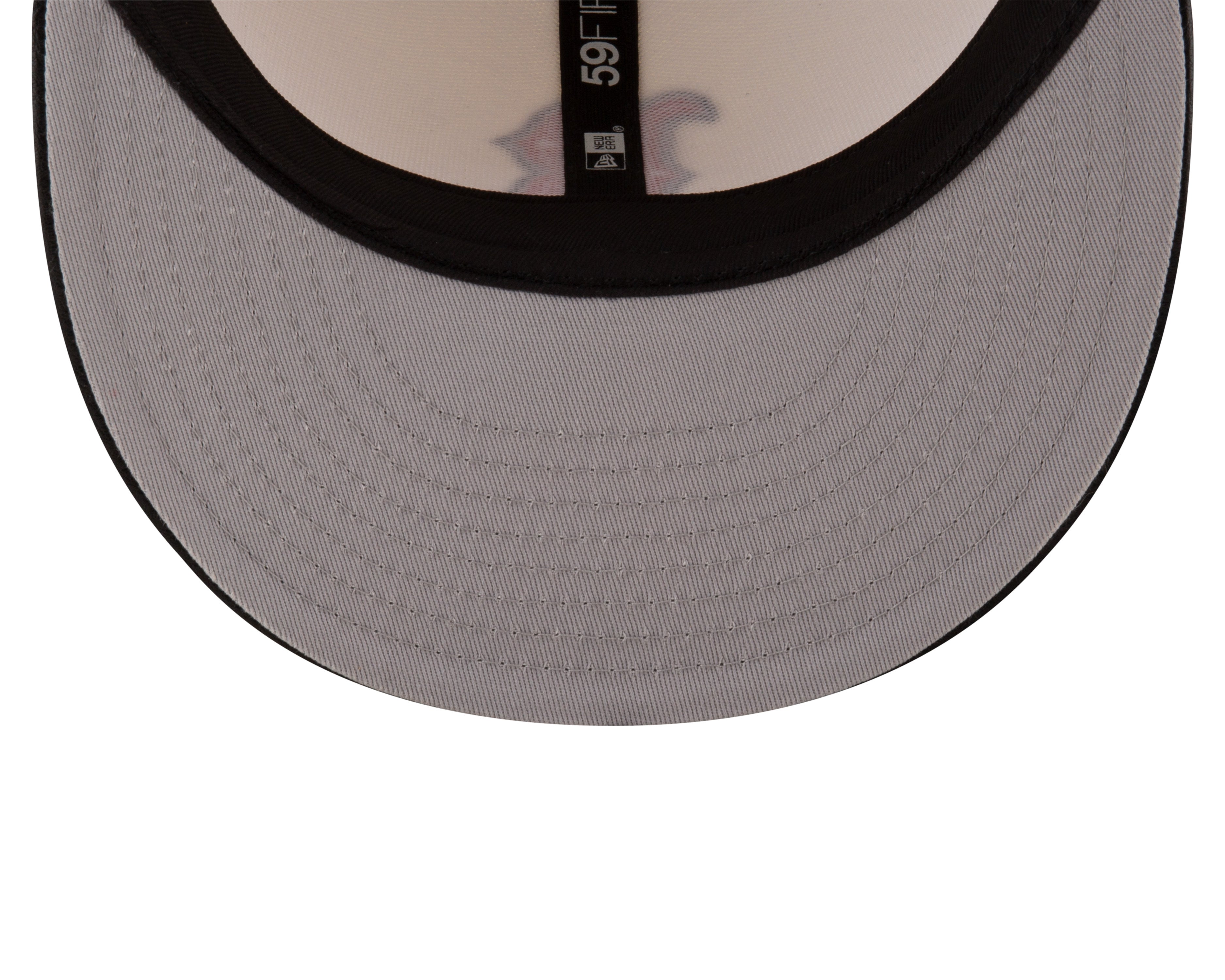 Boston Red Sox MLB New Era Men's Off-White 59Fifty Game Night Leather Visor Fitted Hat