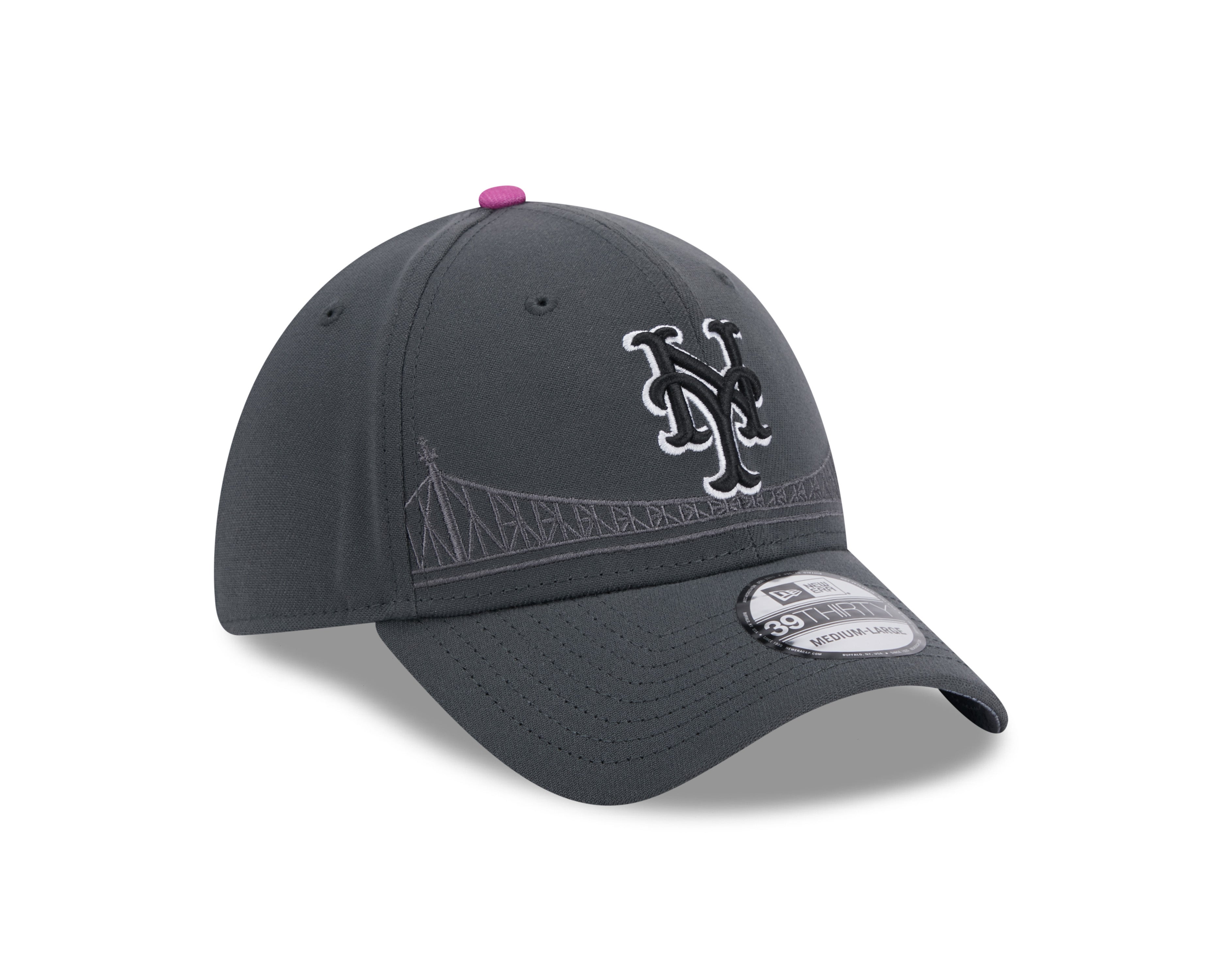 Casquette extensible New Era 39Thirty 2024 City Connect grise pour homme des Mets de New York MLB
