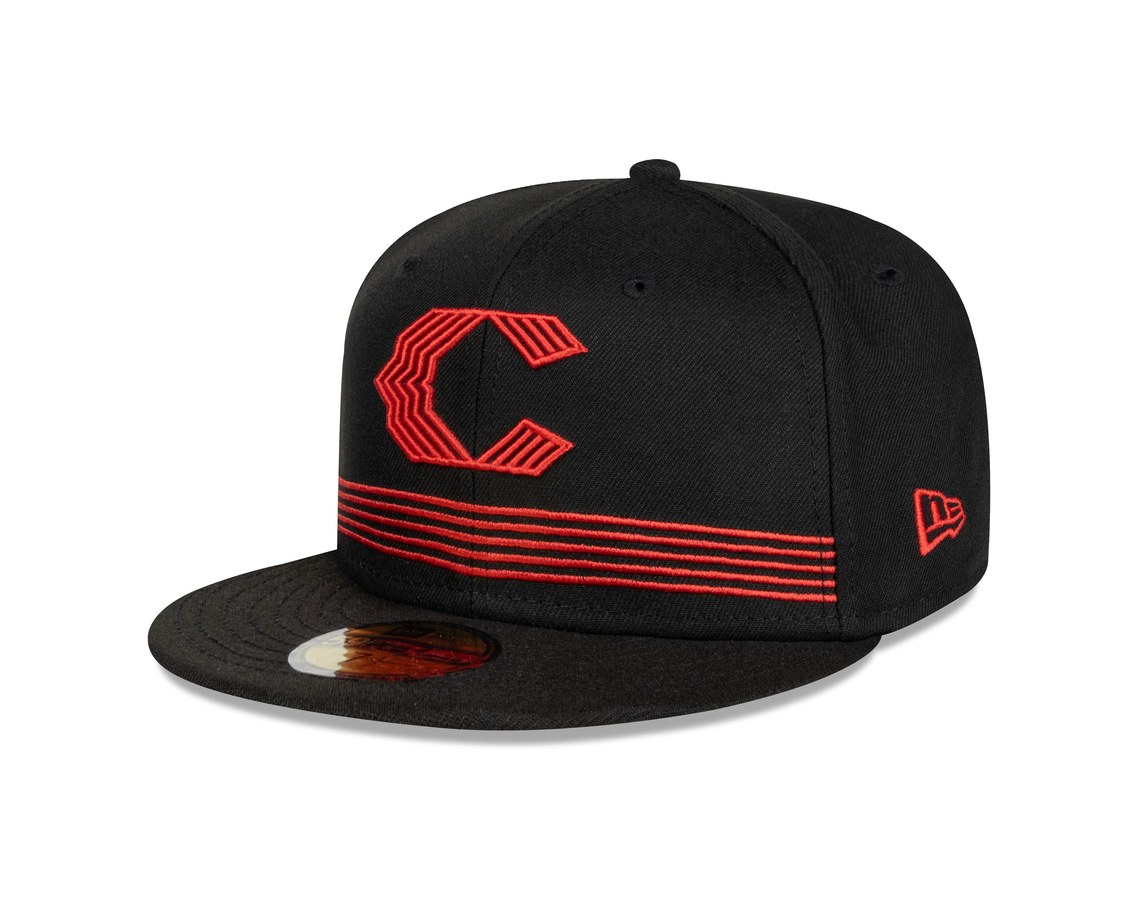 Casquette ajustée 59Fifty City Connect 2023 noire des Reds de Cincinnati MLB New Era pour homme