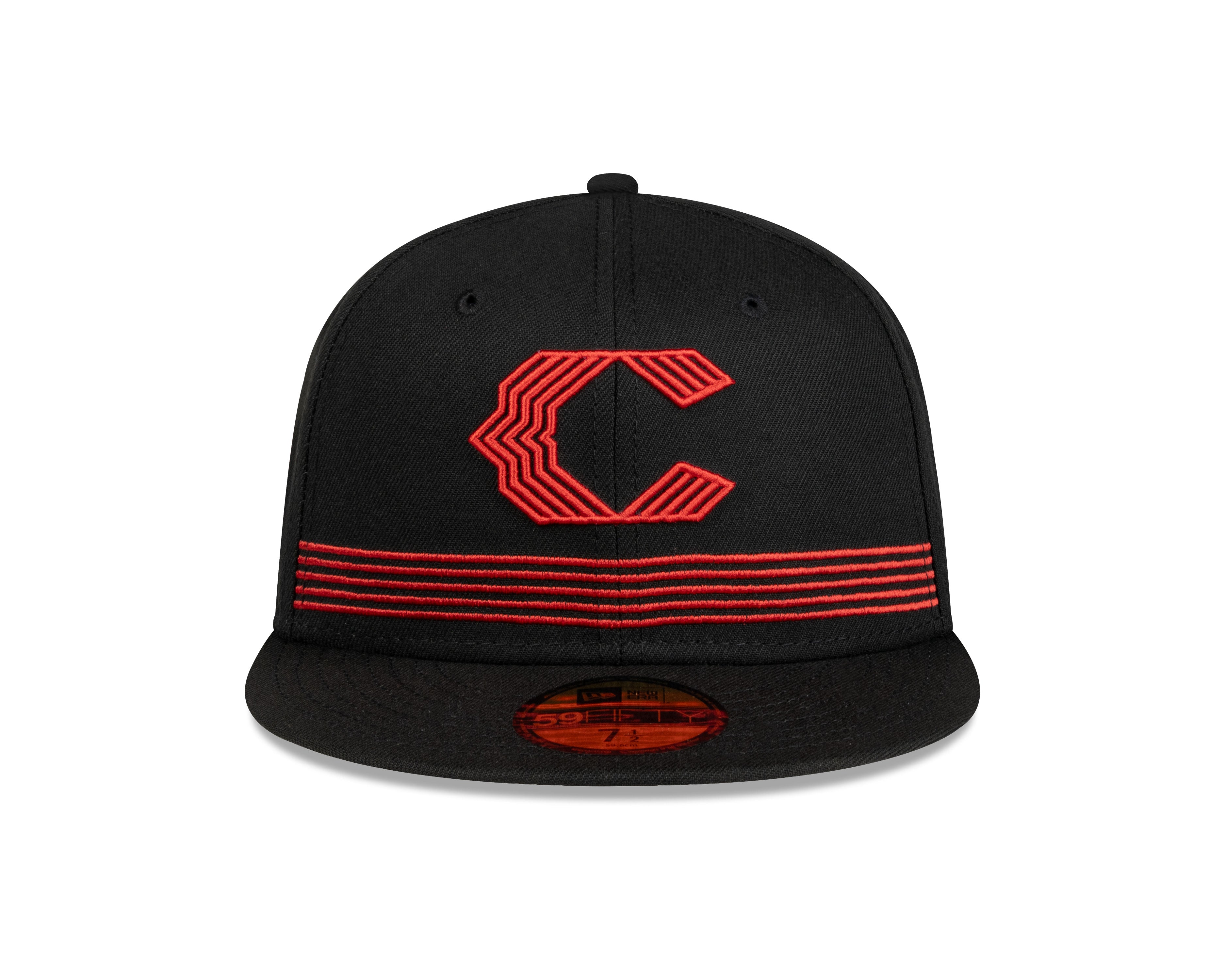 Casquette ajustée 59Fifty City Connect 2023 noire des Reds de Cincinnati MLB New Era pour homme
