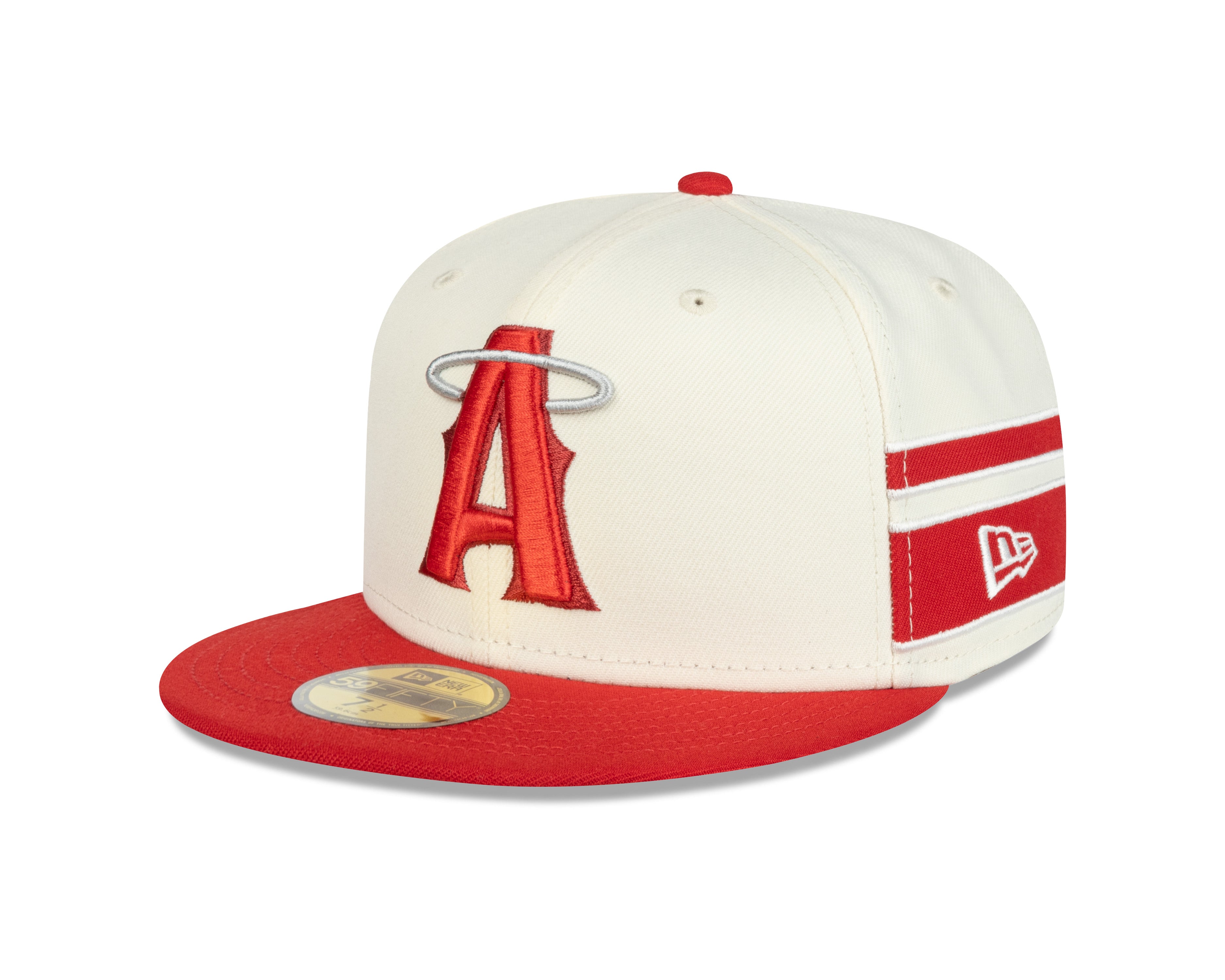 Casquette ajustée 59Fifty City Connect 2022 beige/rouge pour homme des Angels d'Anaheim MLB New Era