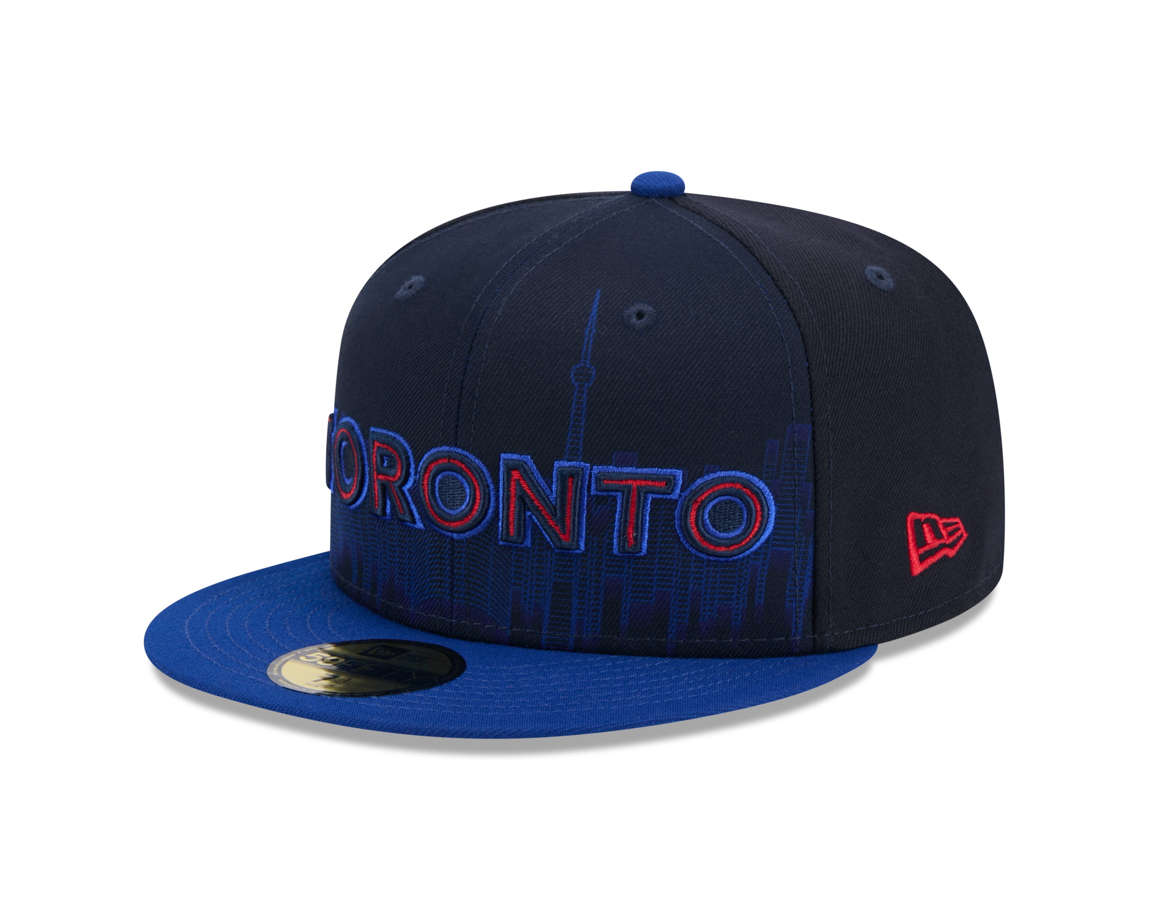 Casquette ajustée New Era 59Fifty 2024 City Connect Script pour homme, bleu marine, des Blue Jays de Toronto (MLB)