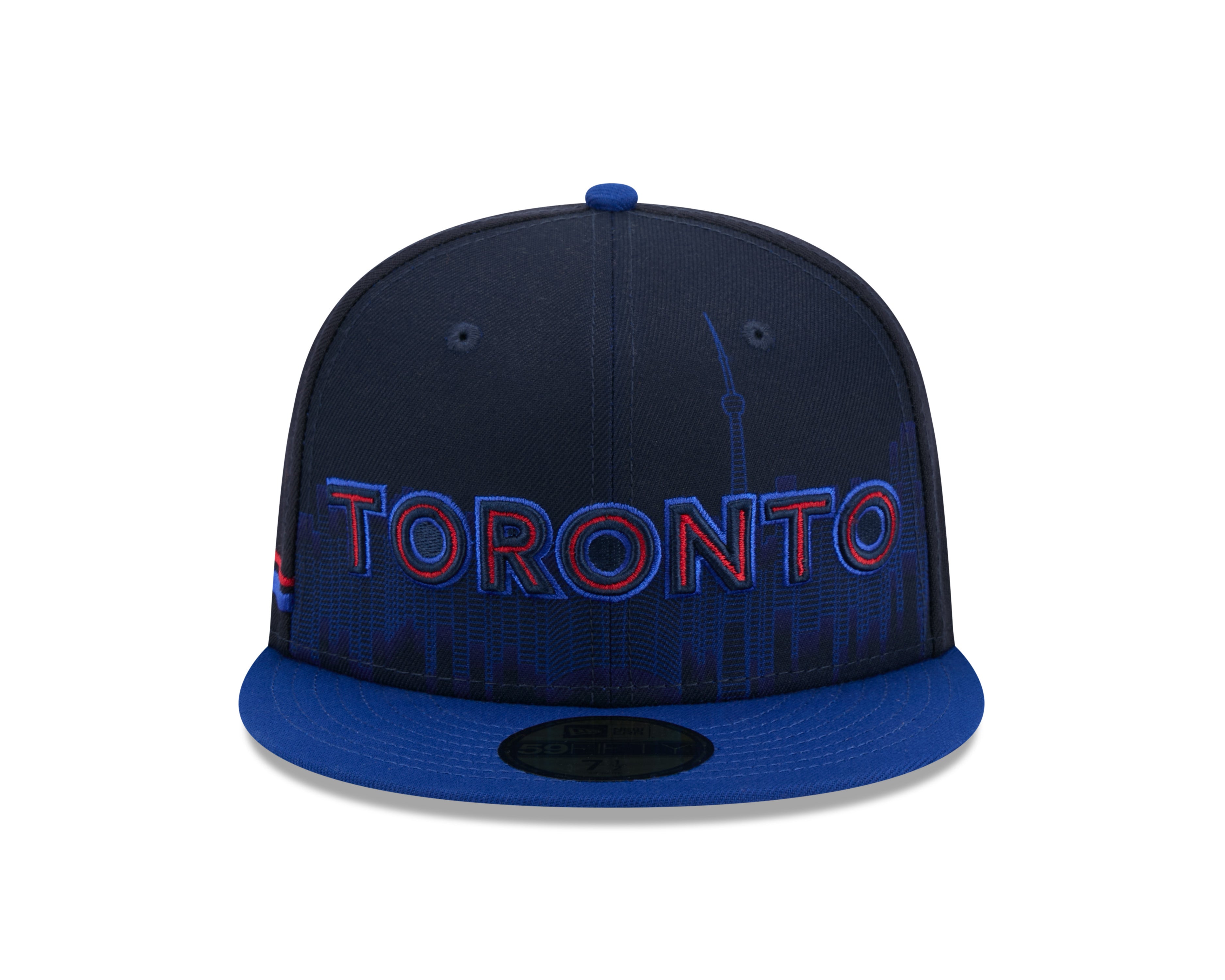 Casquette ajustée New Era 59Fifty 2024 City Connect Script pour homme, bleu marine, des Blue Jays de Toronto (MLB)