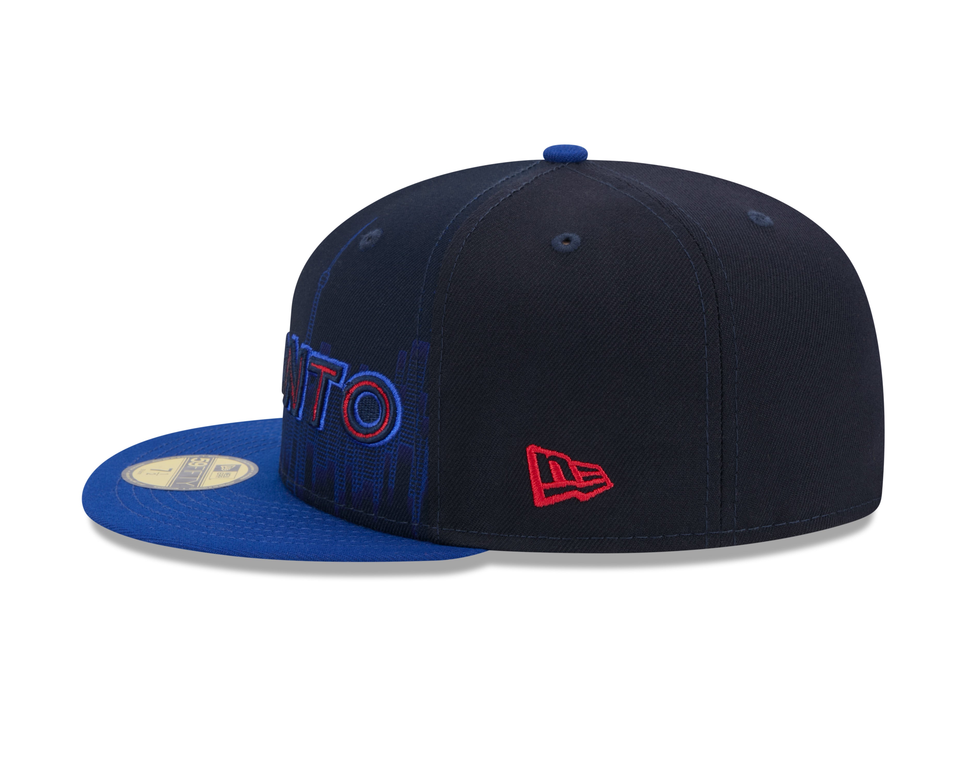 Casquette ajustée New Era 59Fifty 2024 City Connect Script pour homme, bleu marine, des Blue Jays de Toronto (MLB)