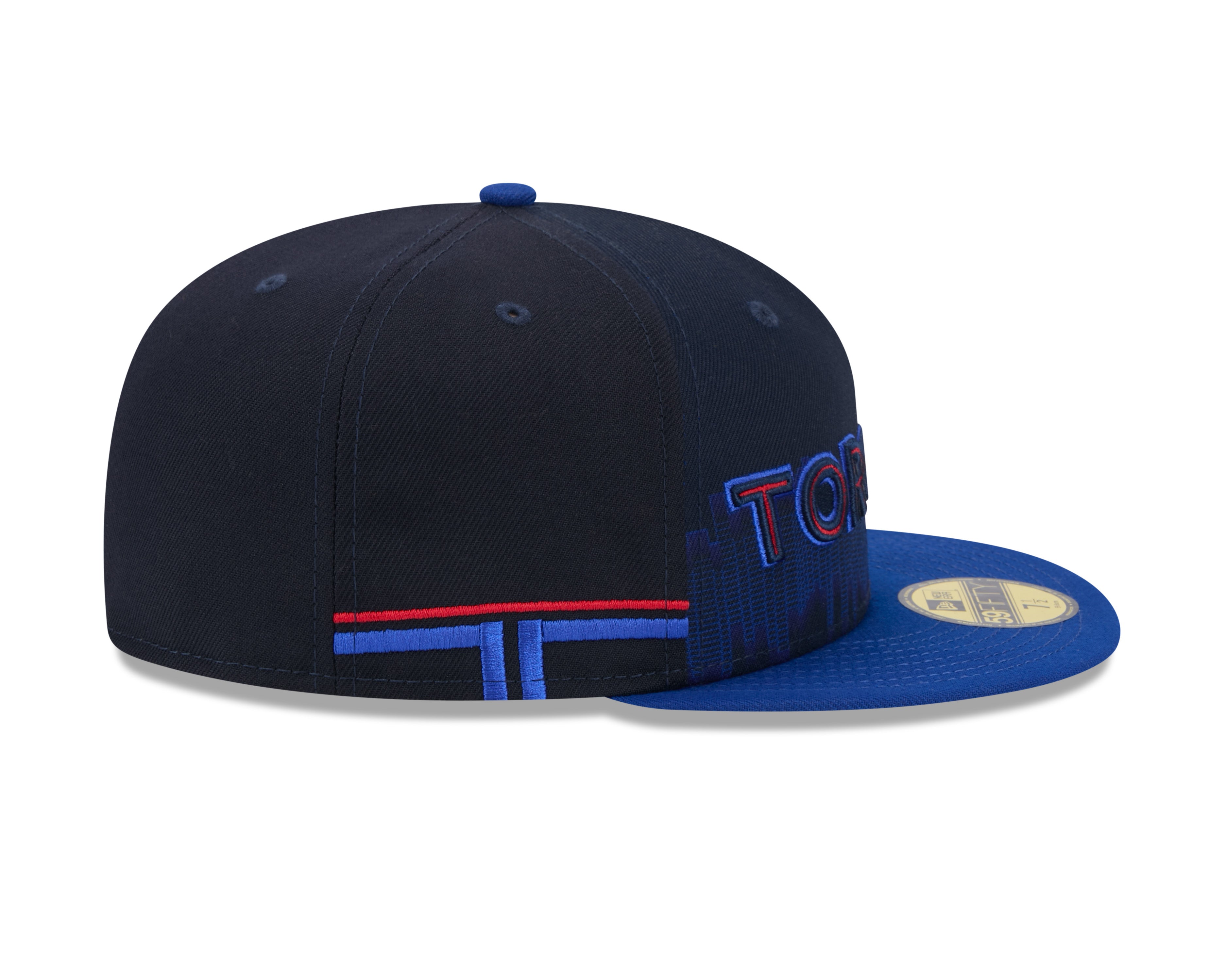 Casquette ajustée New Era 59Fifty 2024 City Connect Script pour homme, bleu marine, des Blue Jays de Toronto (MLB)