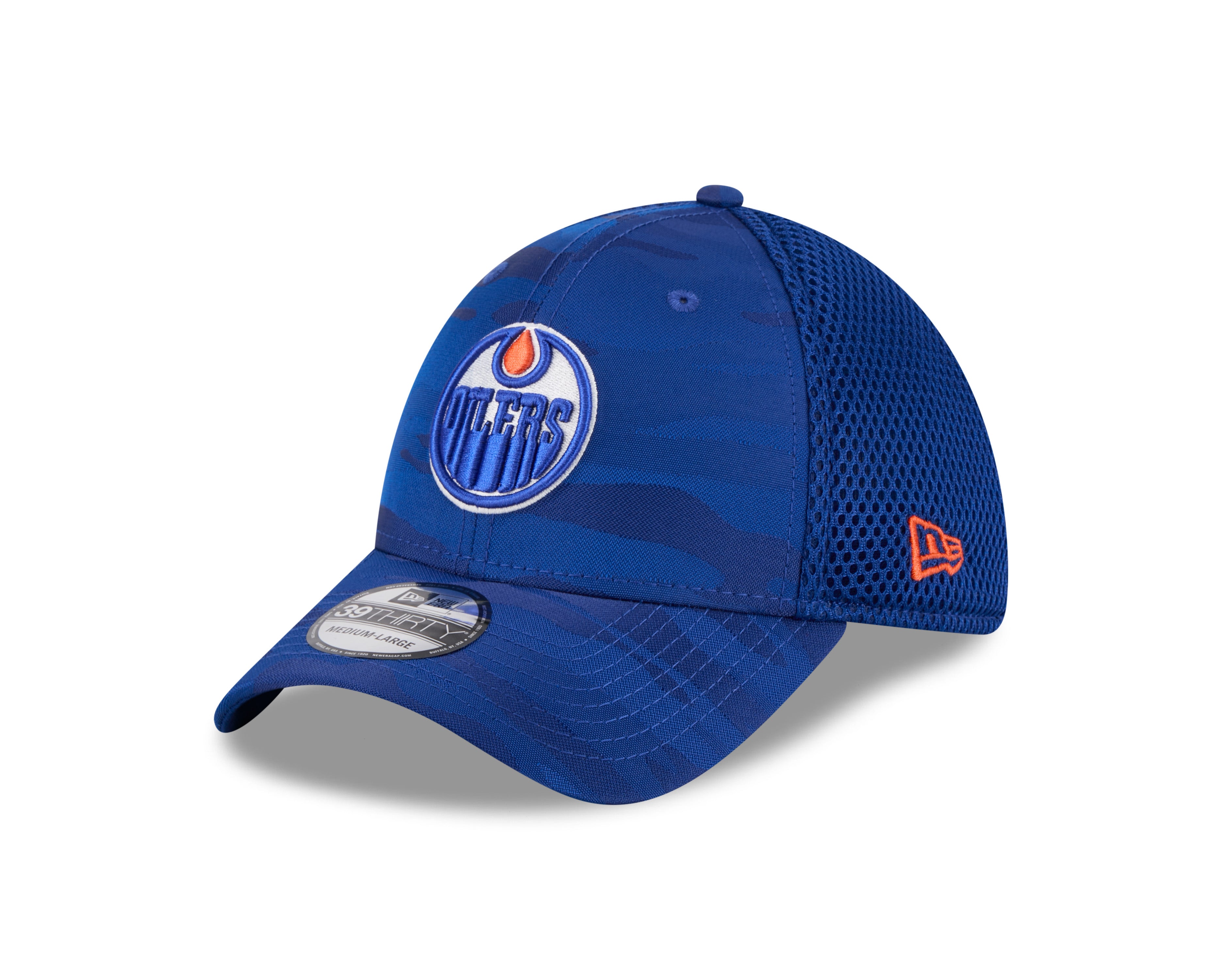 Casquette extensible Royal 39Thirty Camo Neo des Oilers d'Edmonton de la LNH pour homme de New Era